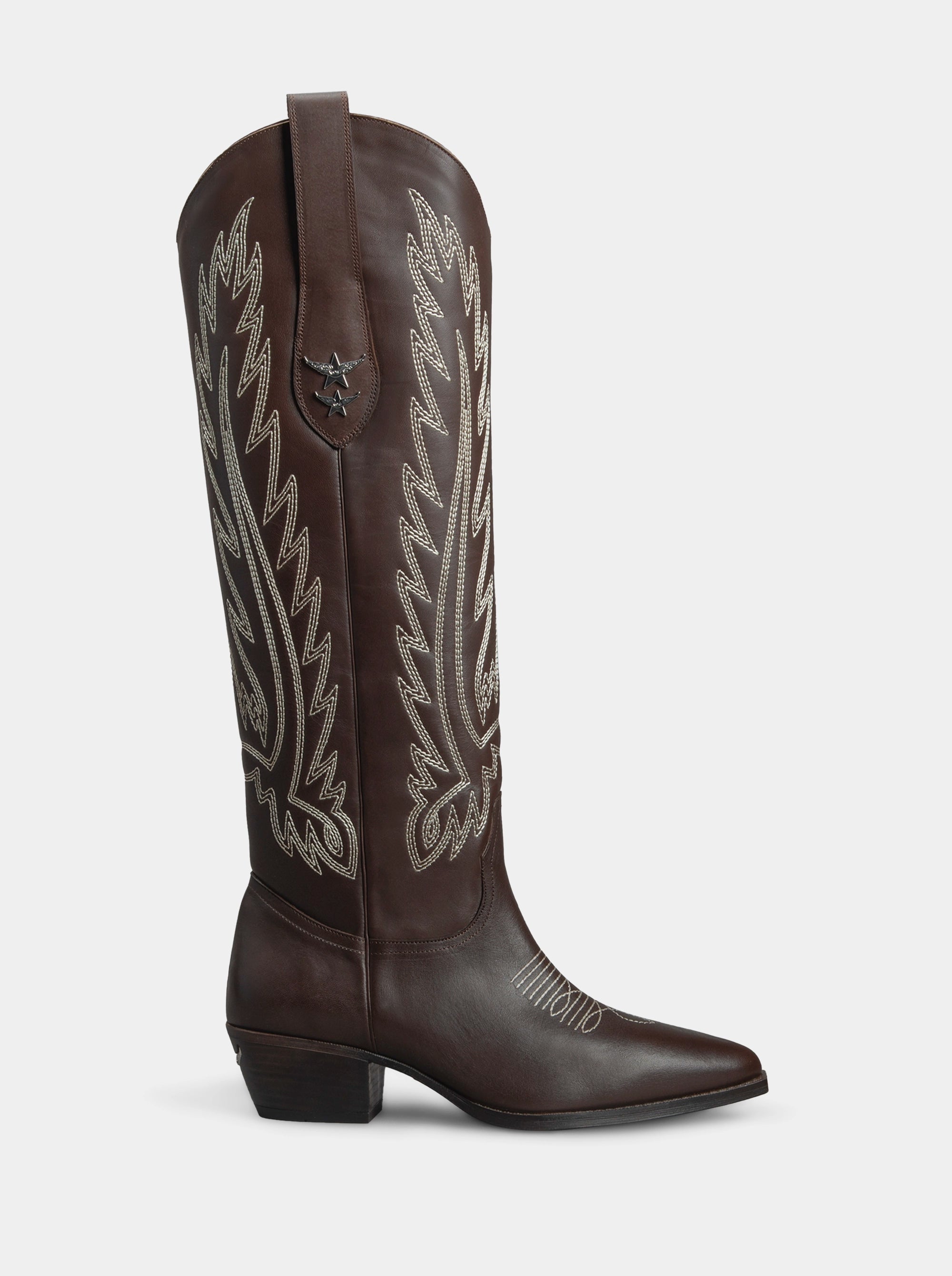 SM-52 ELENORA BROWN LEATHER BOOTS