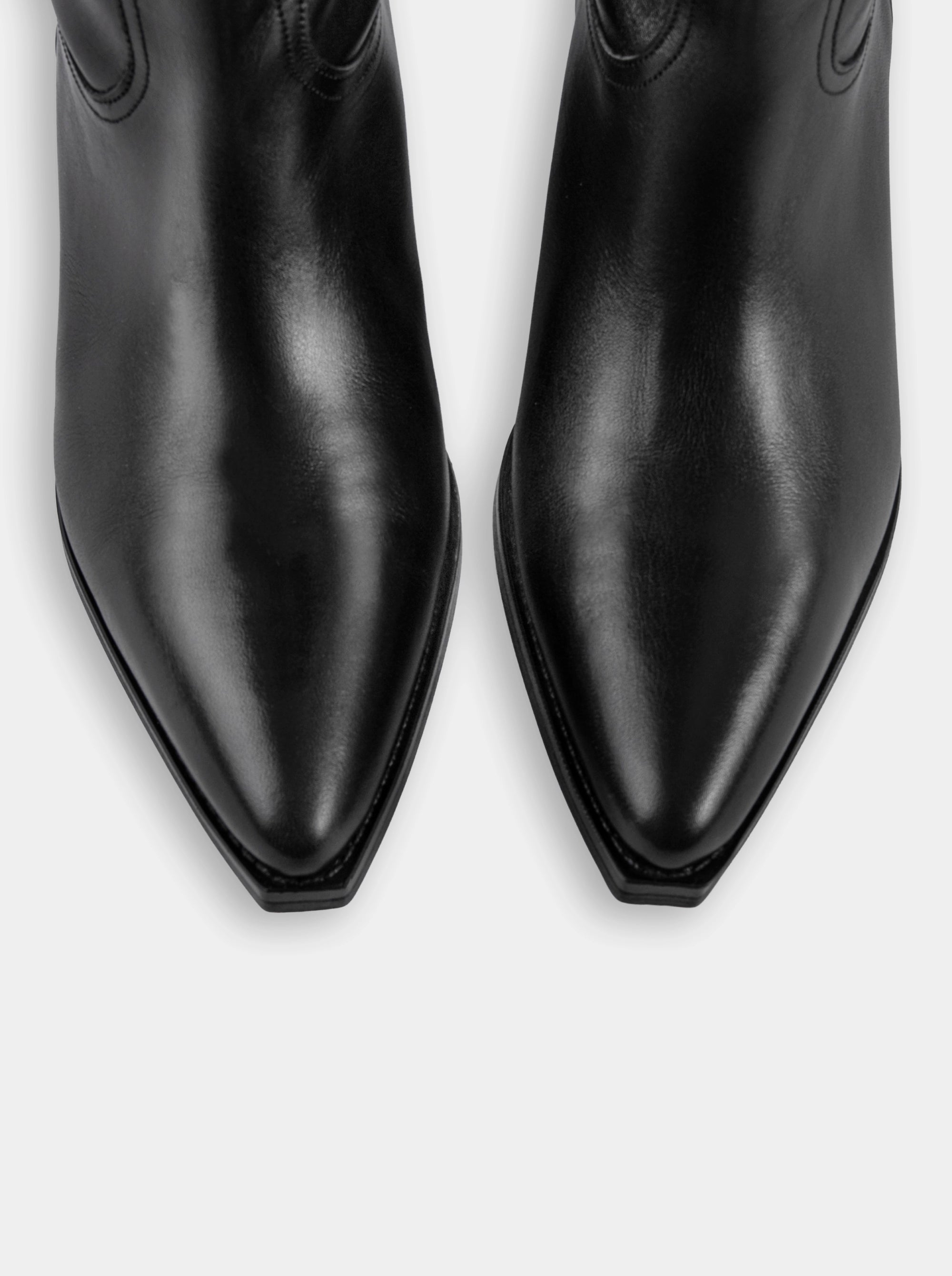 ELENORA BLACK LEATHER BOOTS