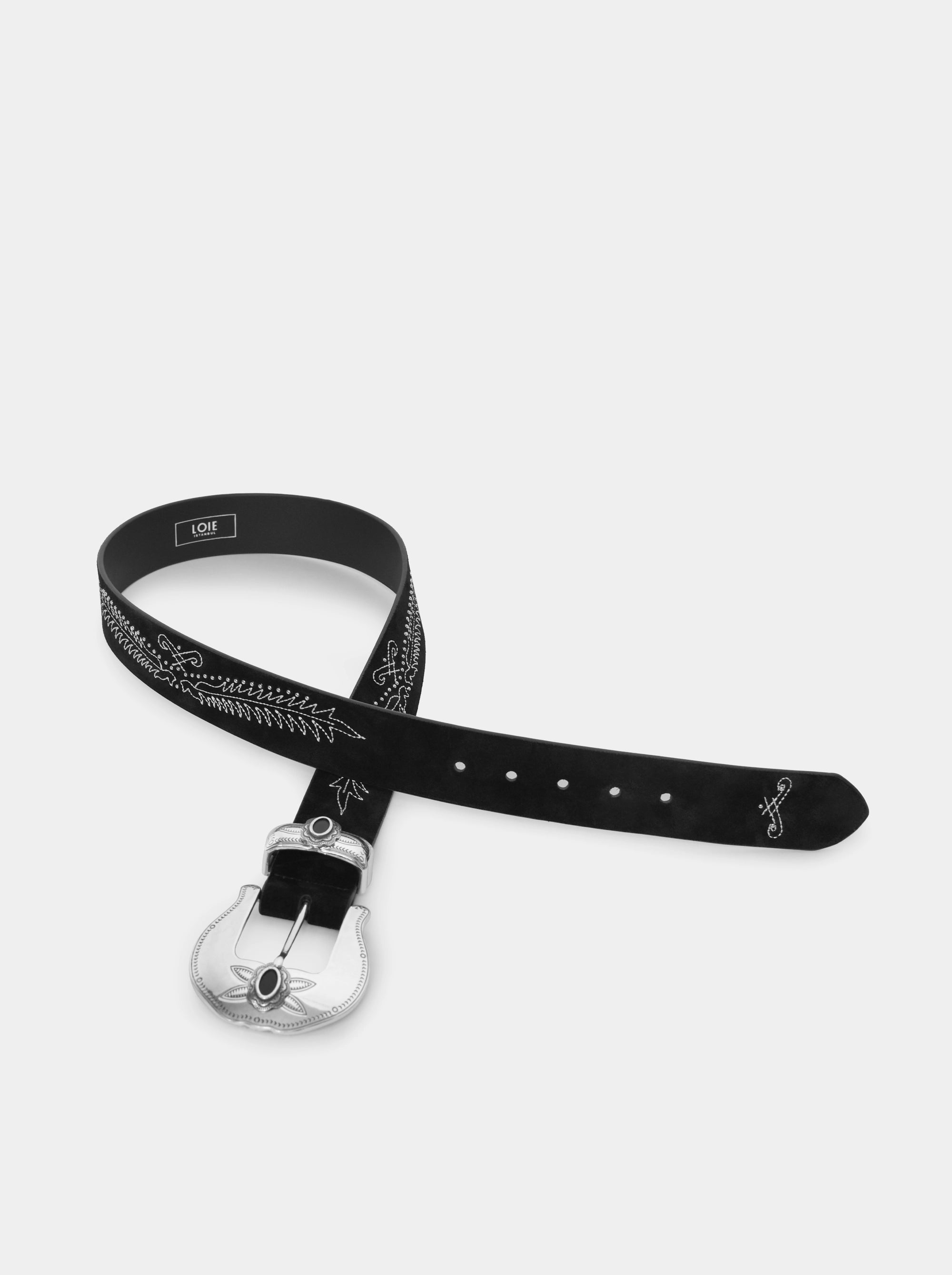 ELIO BLACK SUEDE BELT