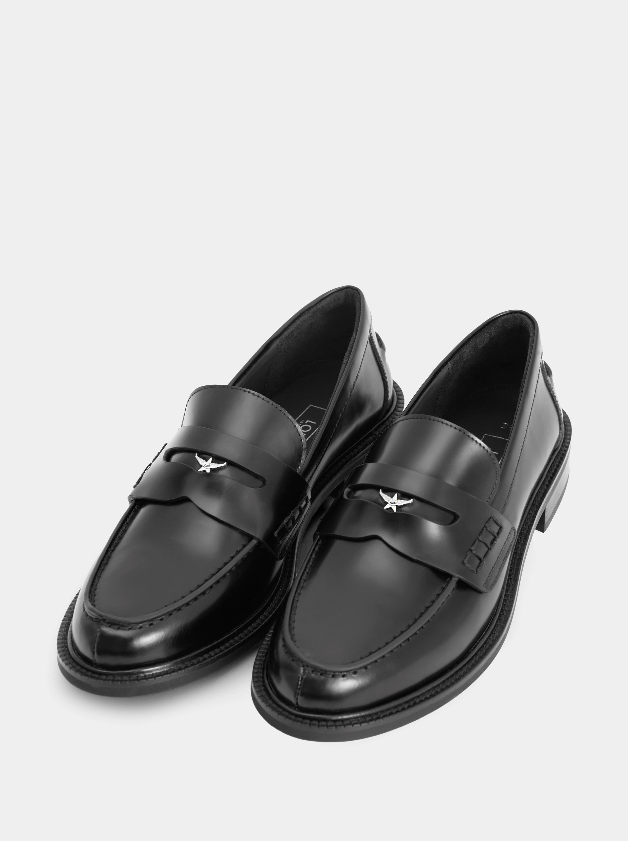 ELITE BLACK BRUSHED LEATHER SHOES