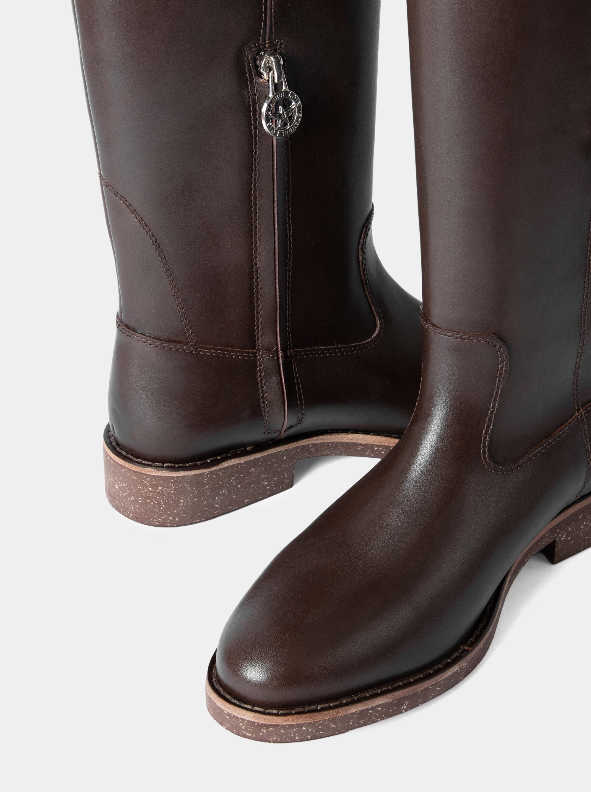 ENJOY BROWN LEATHER BOOTS