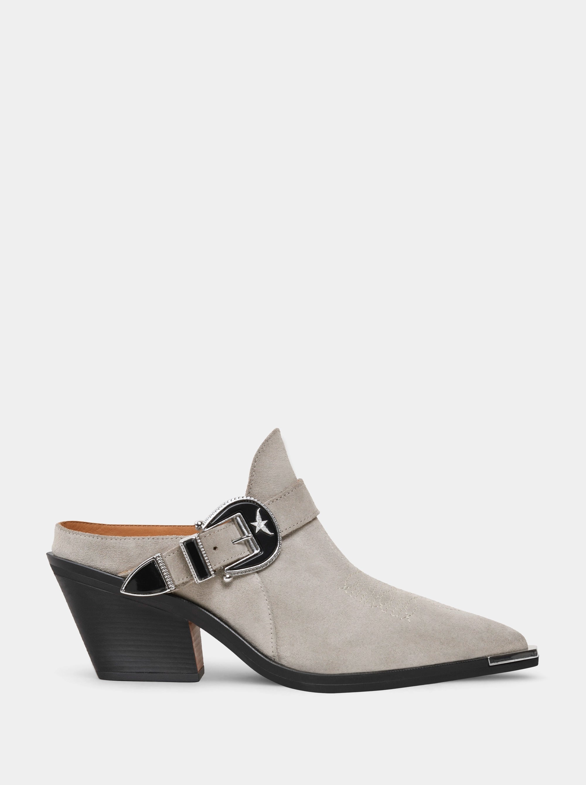 ERICA GRAY SEUDE MULES SLIPPERS