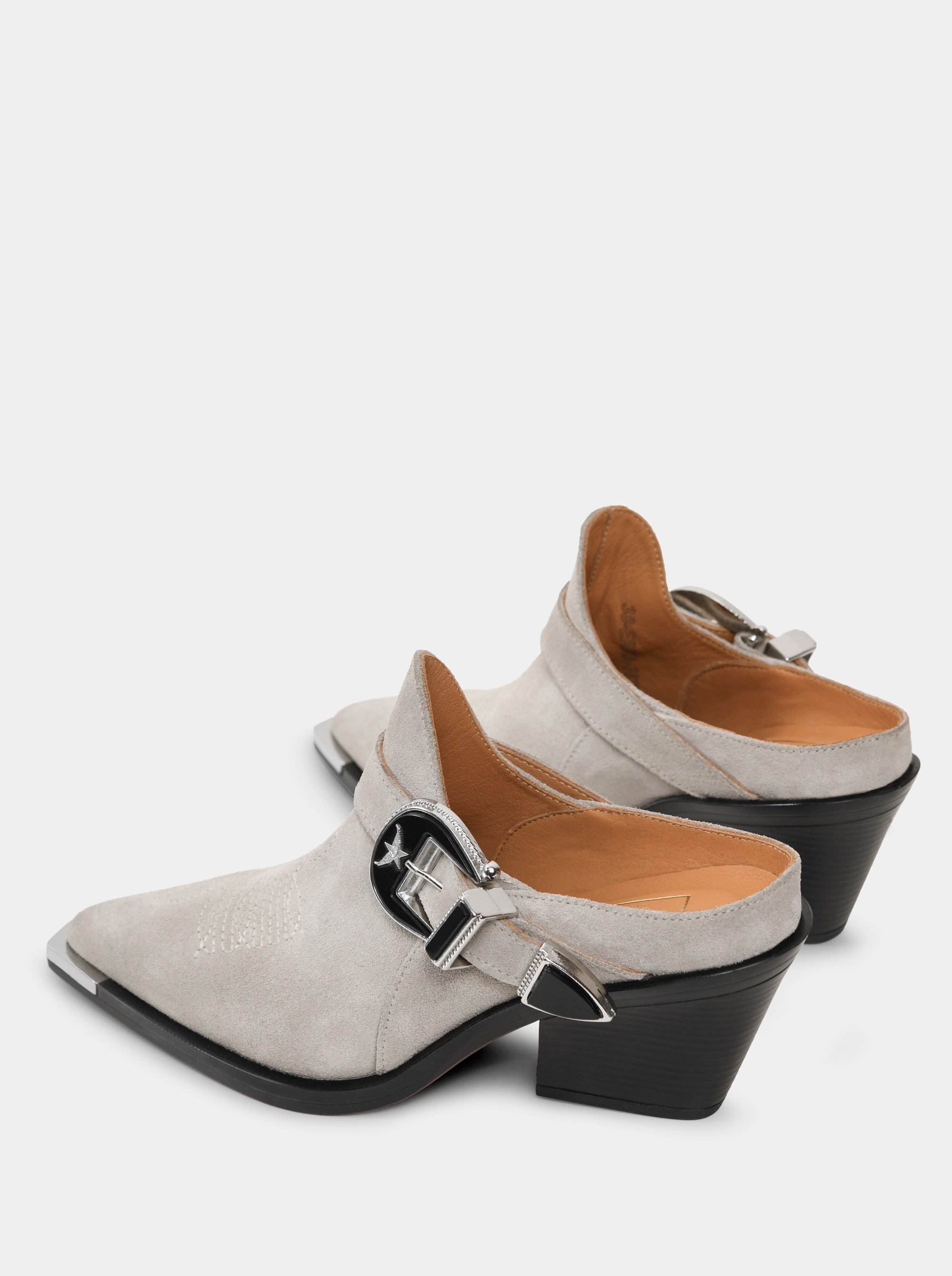 ERICA GRAY SEUDE MULES SLIPPERS