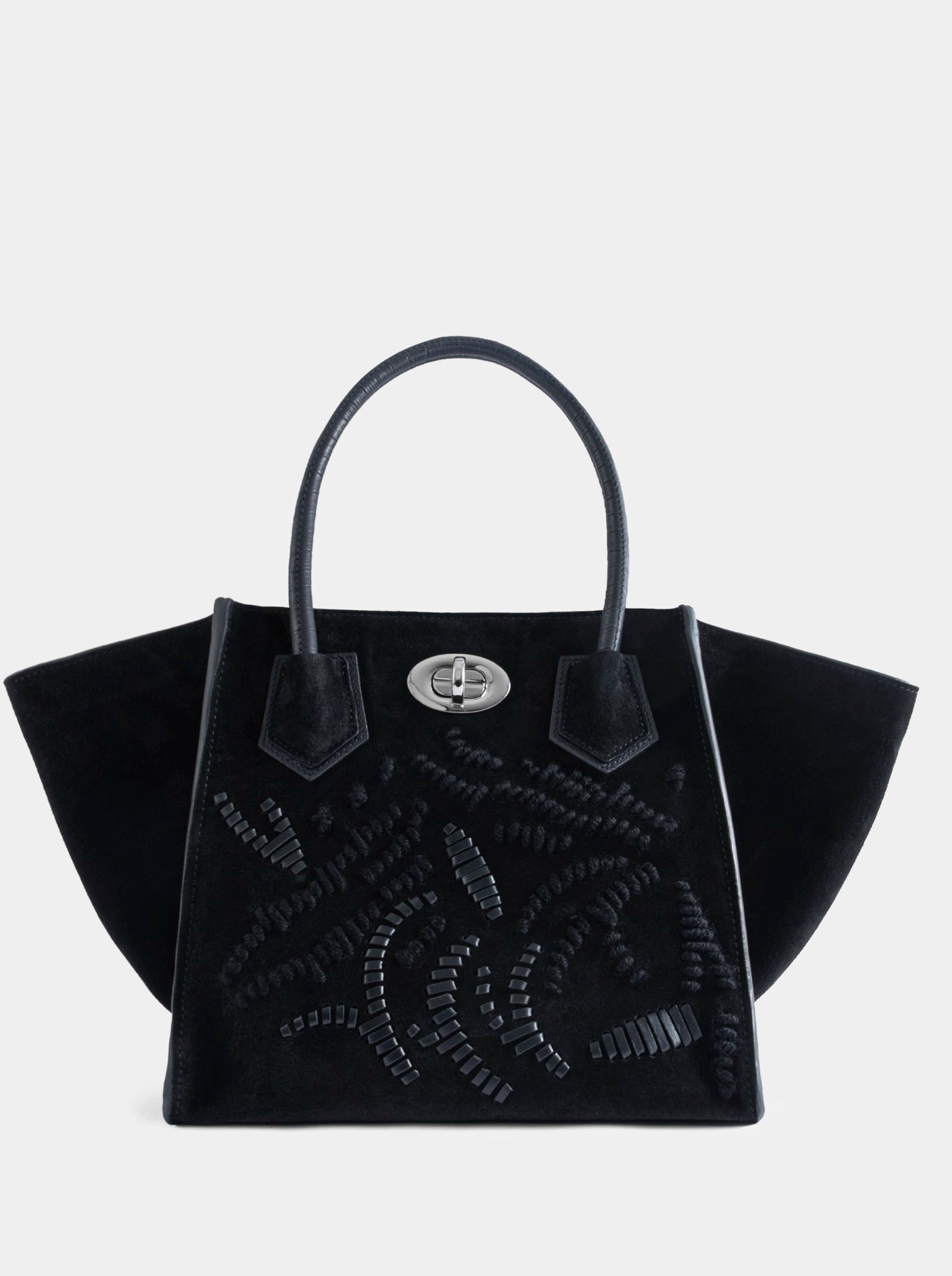 ESSENTIAL BLACK SUEDE BAG