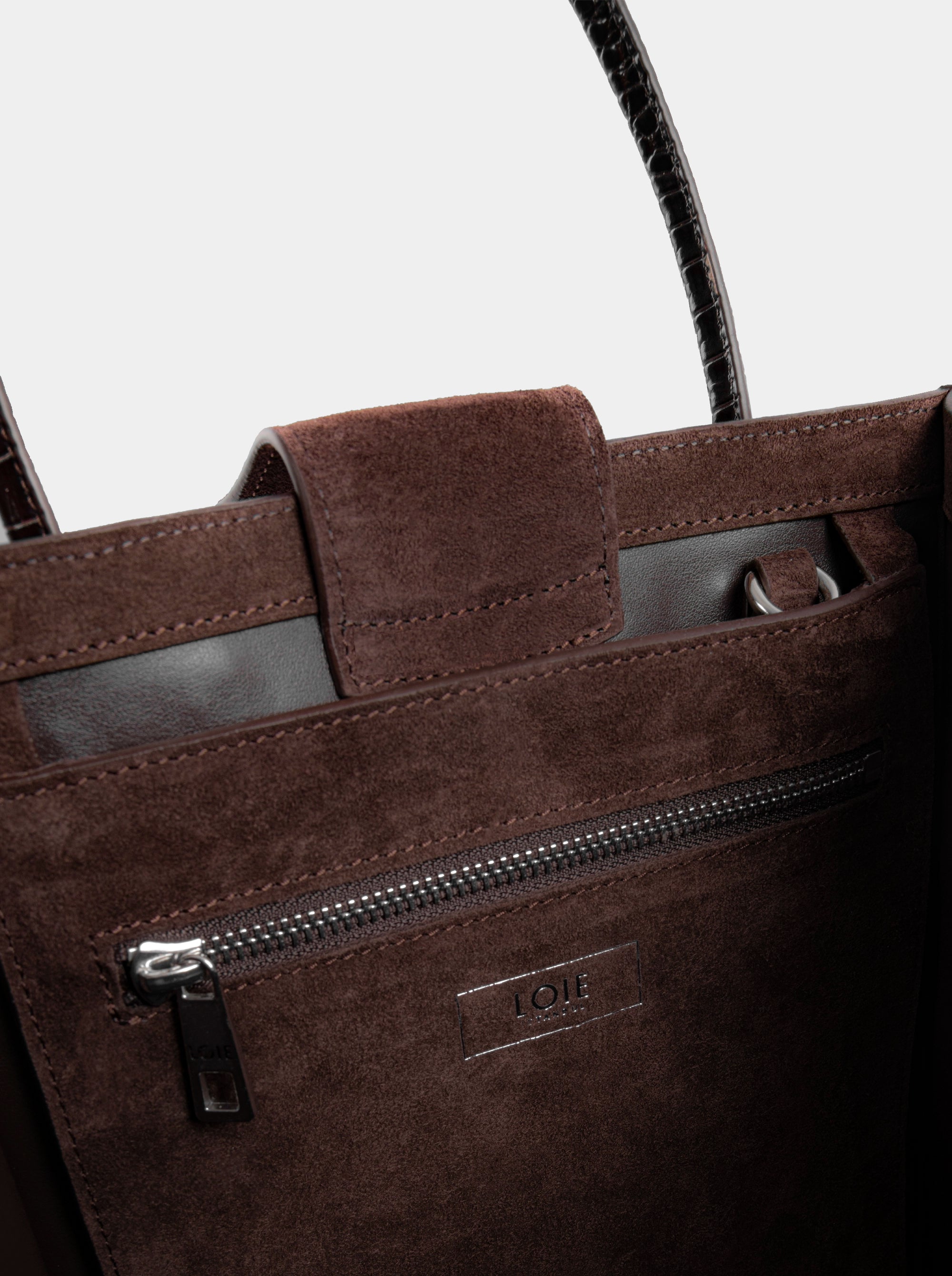 ESSENTIAL BROWN SUEDE BAG