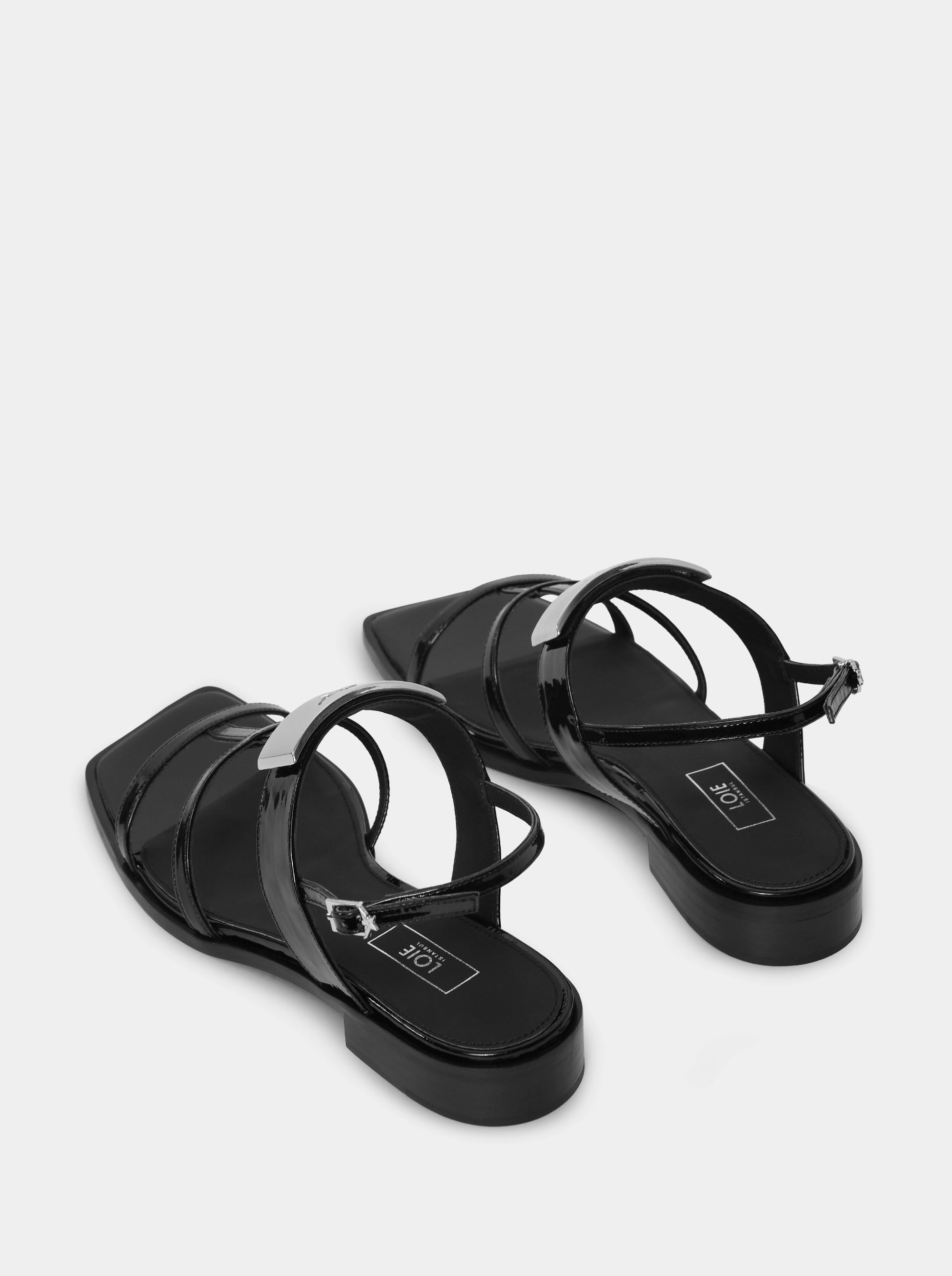 GABRIEL BLACK BRUSHED SANDALS