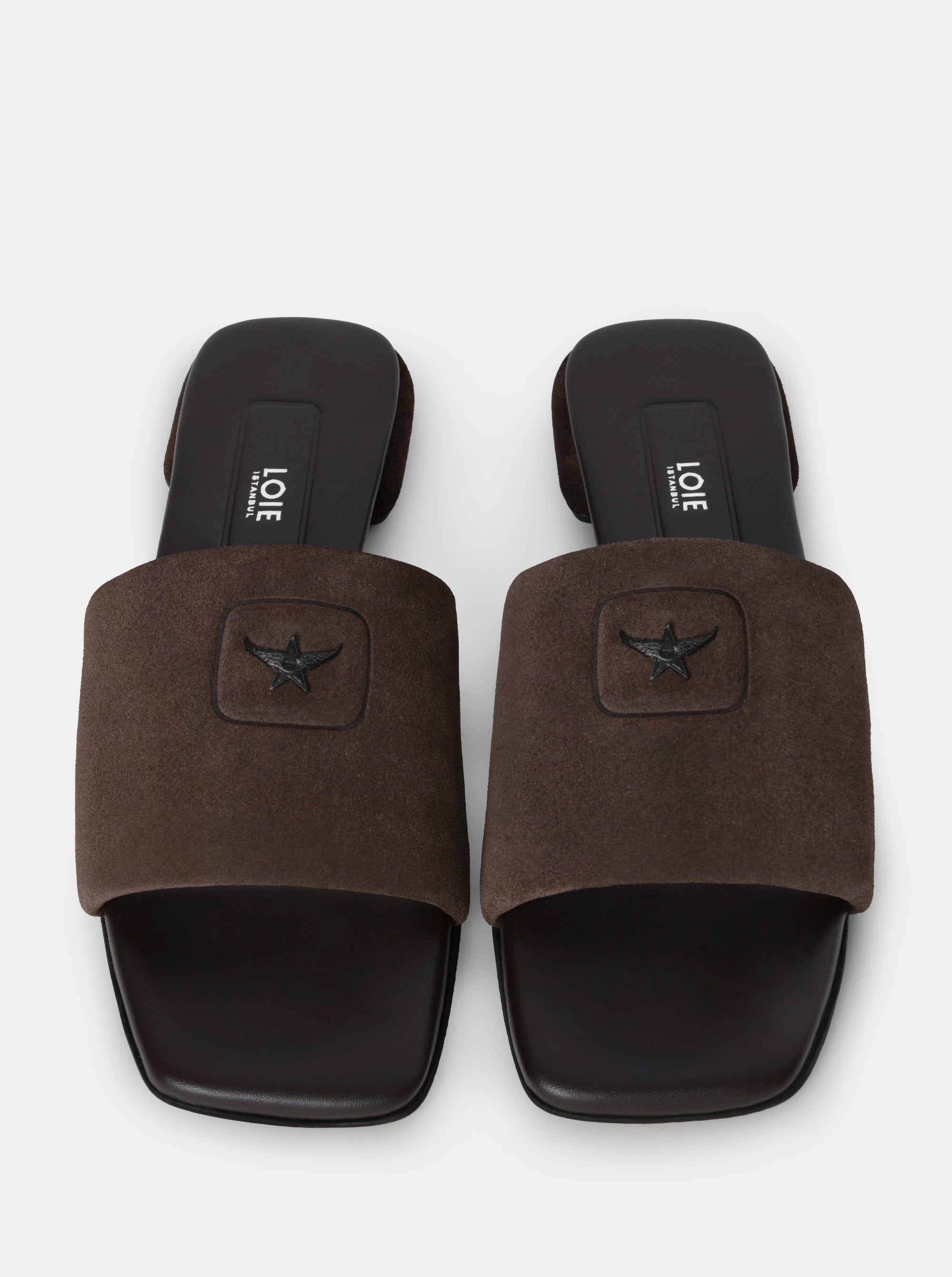 GAS BROWN SUEDE SLIPPERS