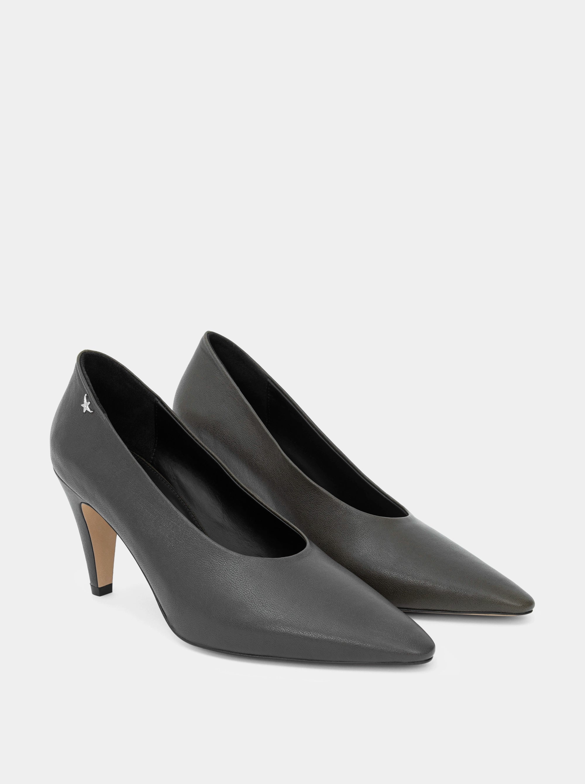 GLORY GREEN LEATHER PUMPS