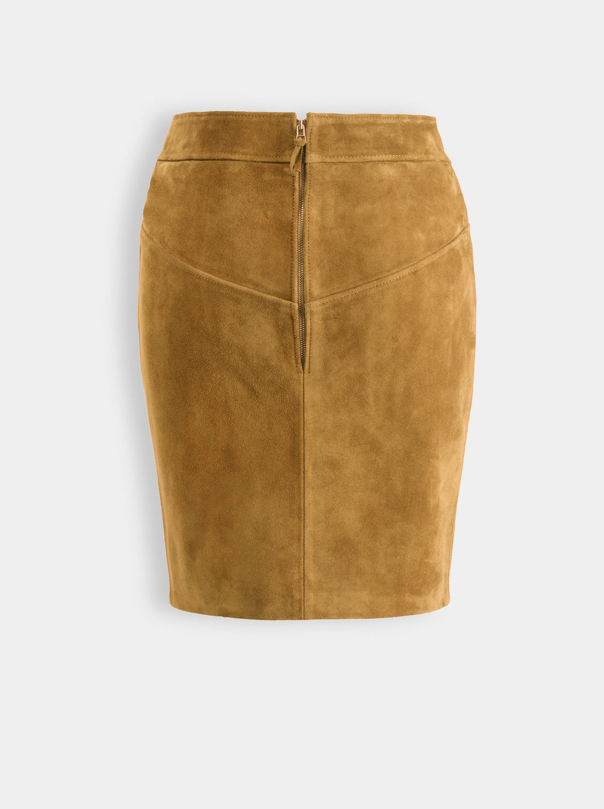 GLORIA CAMEL SUEDE SKIRT
