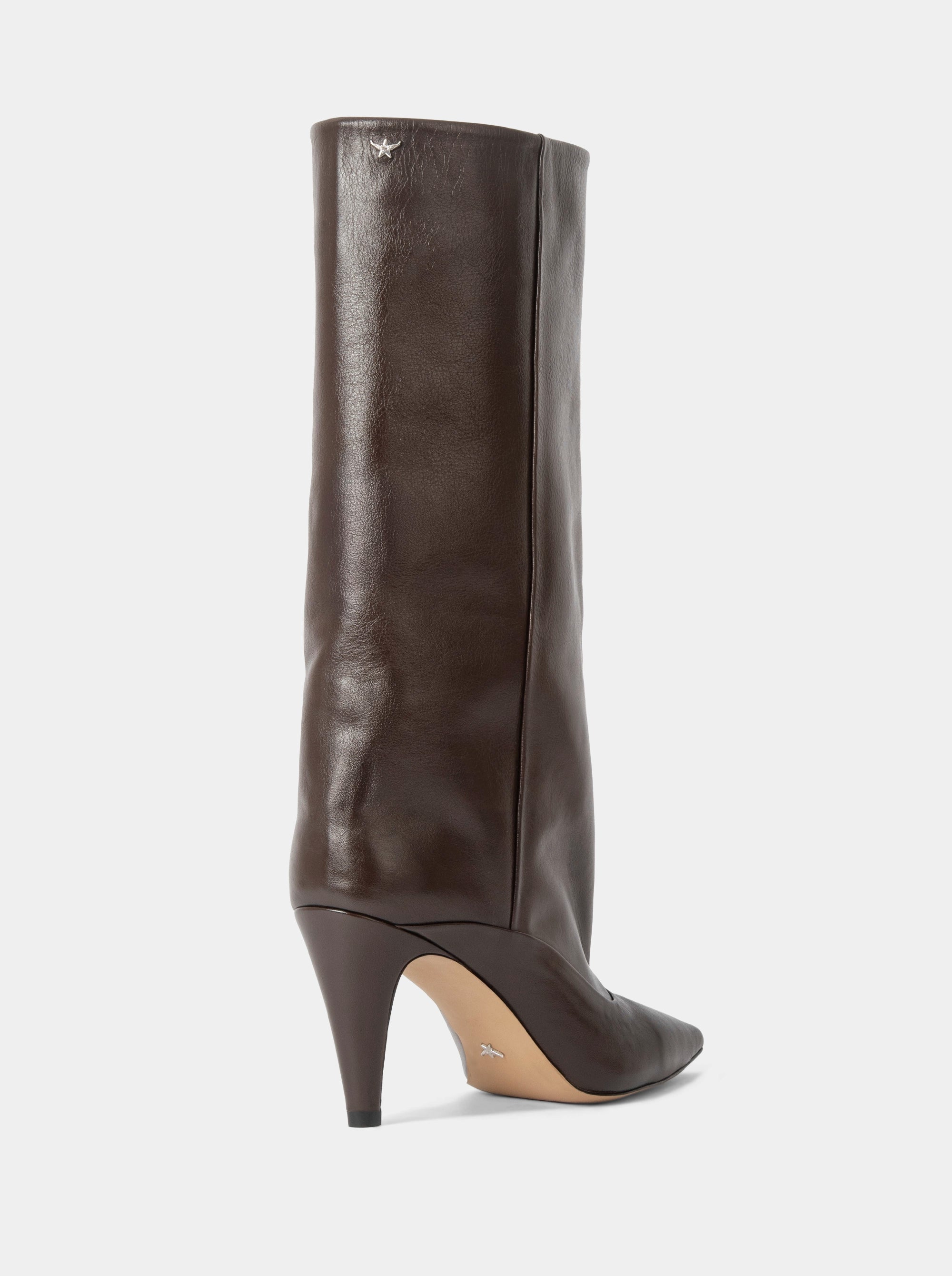 HAILEY BROWN LEATHER BOOTS