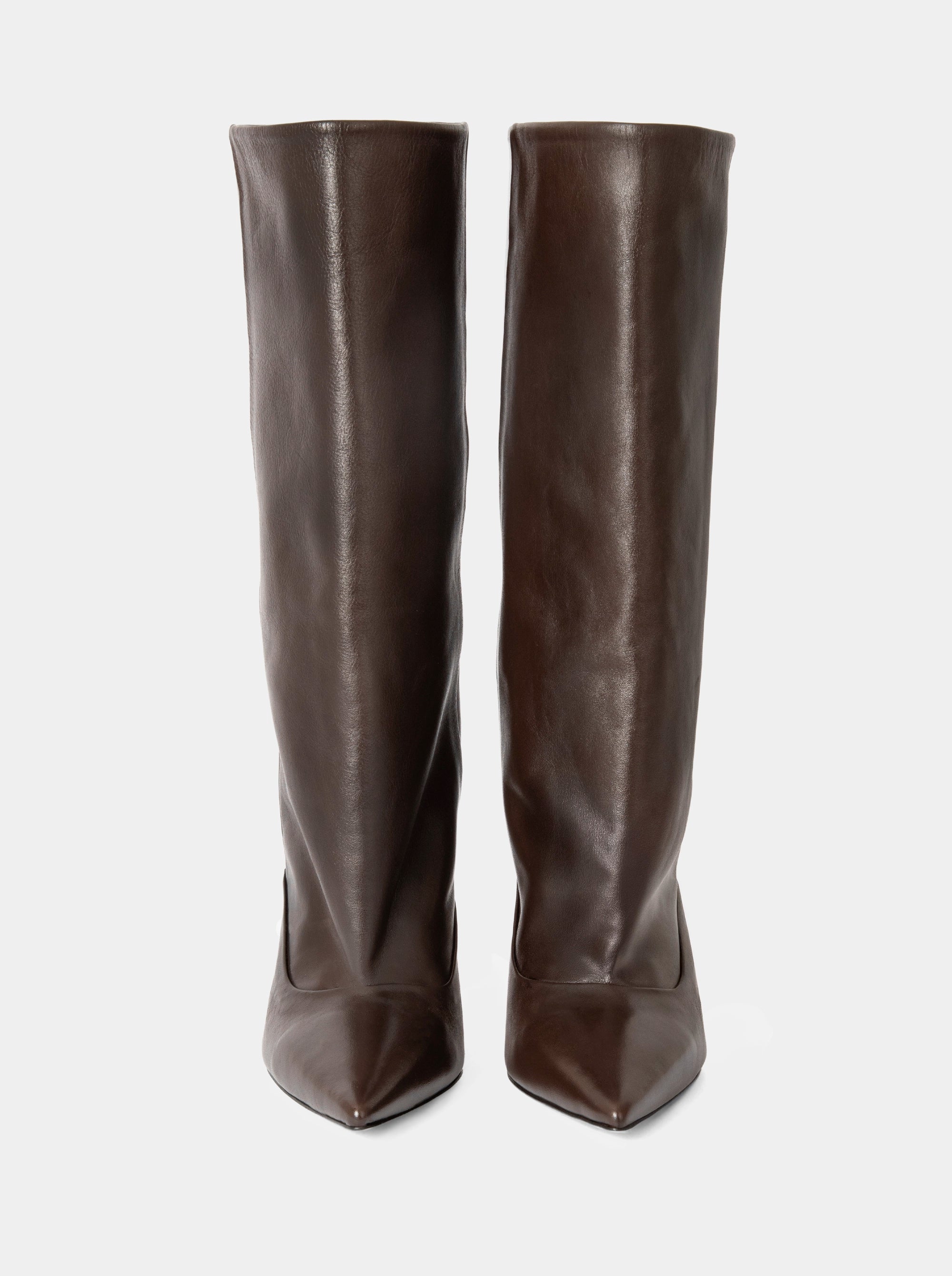 HAILEY BROWN LEATHER BOOTS