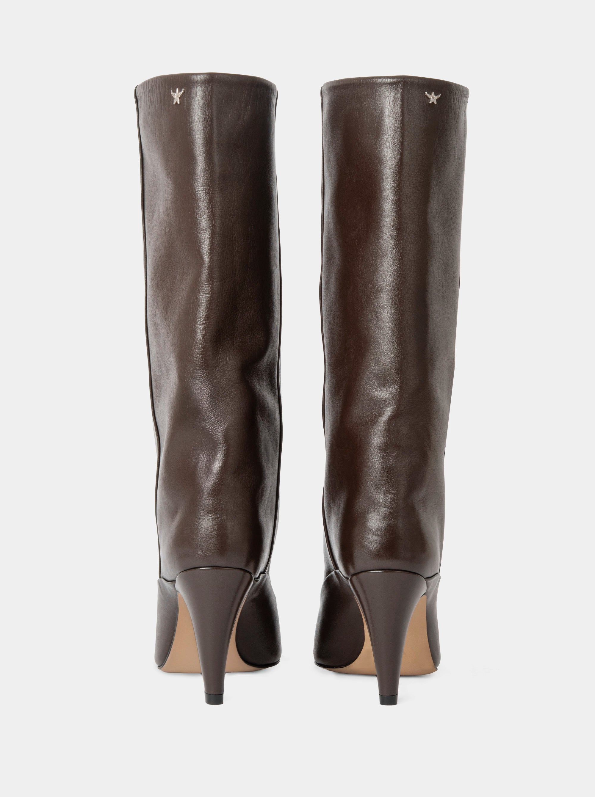 HAILEY BROWN LEATHER BOOTS