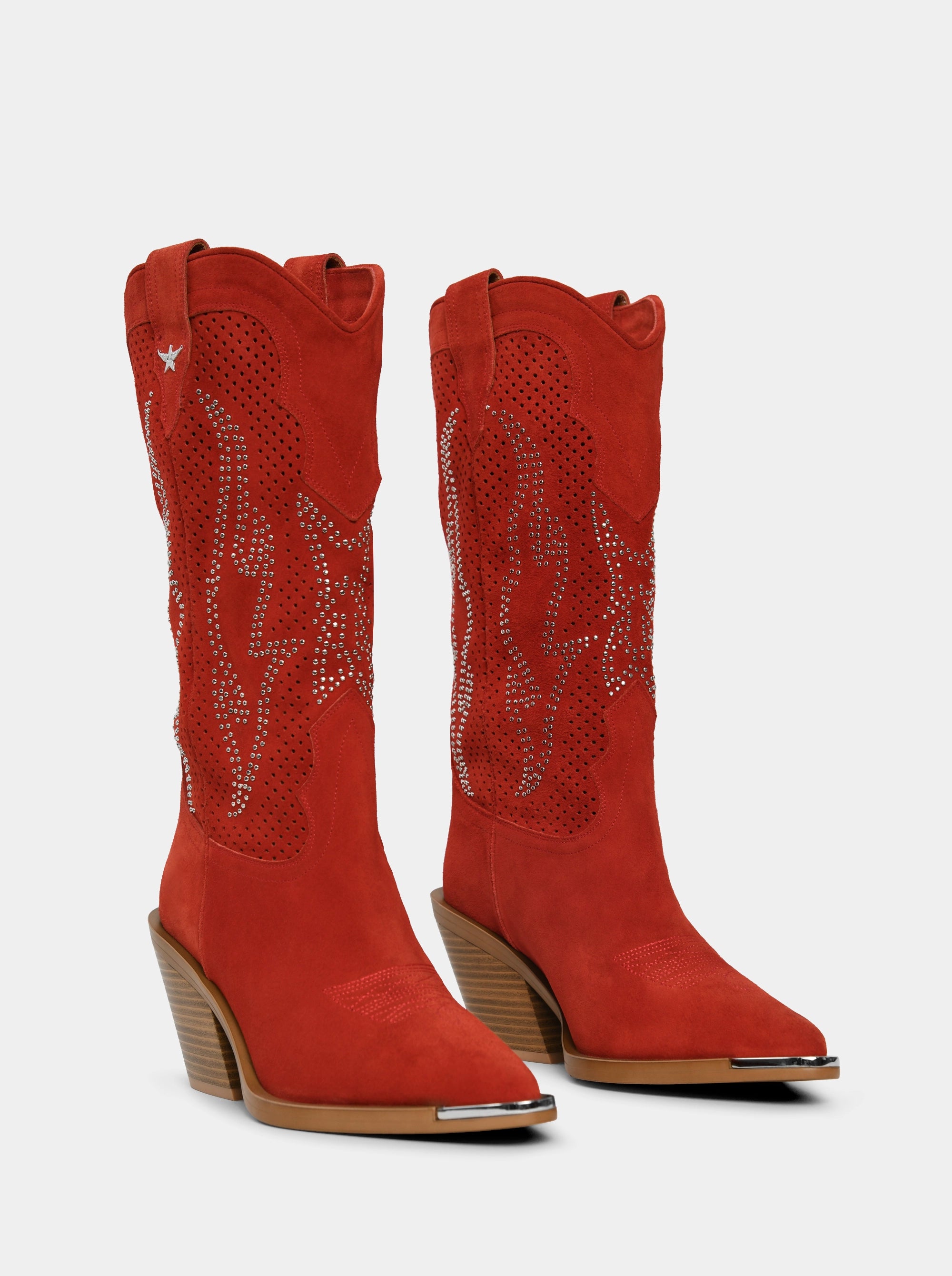 INFERNO RED SUEDE BOOTS
