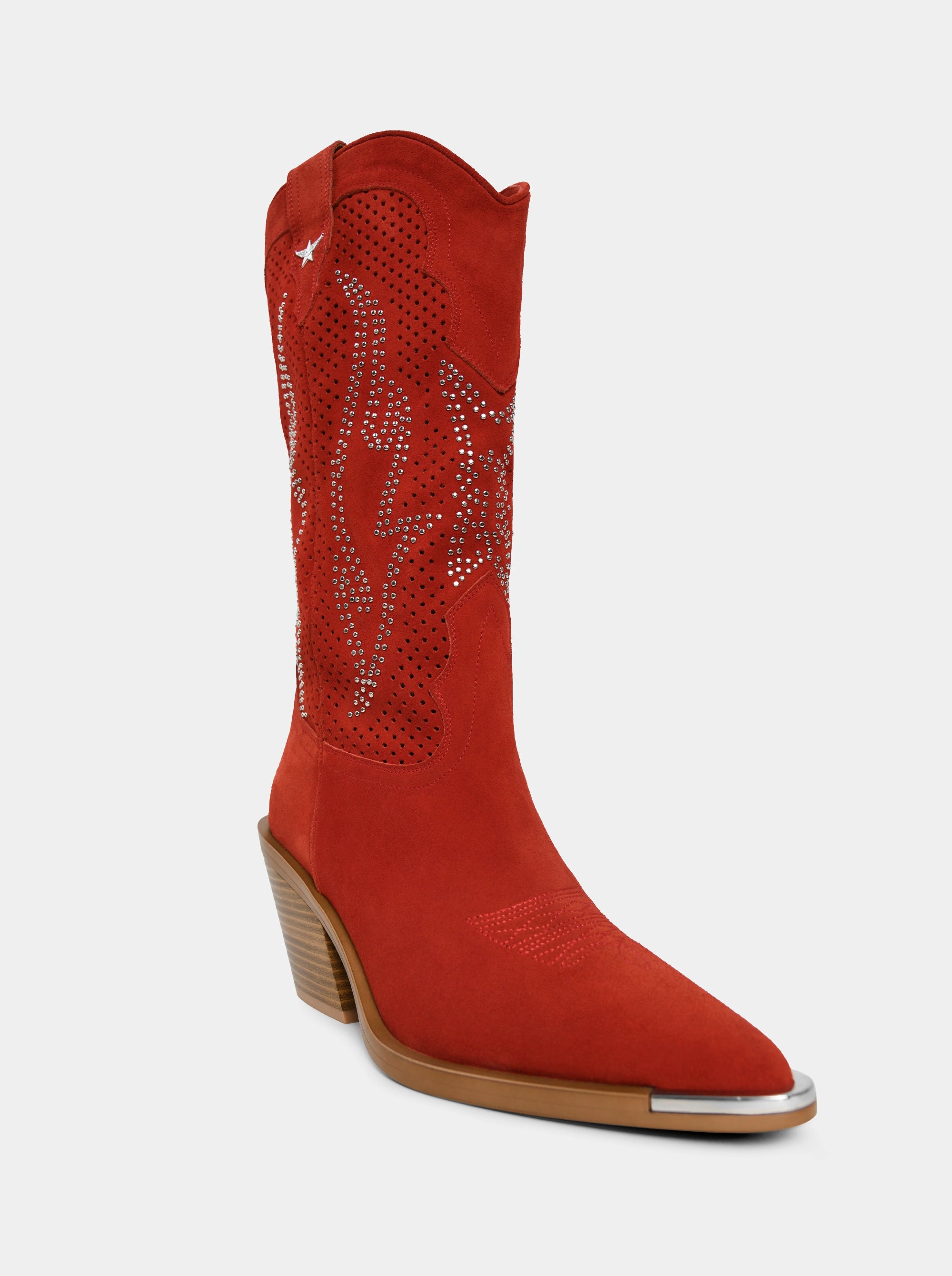 INFERNO RED SUEDE BOOTS