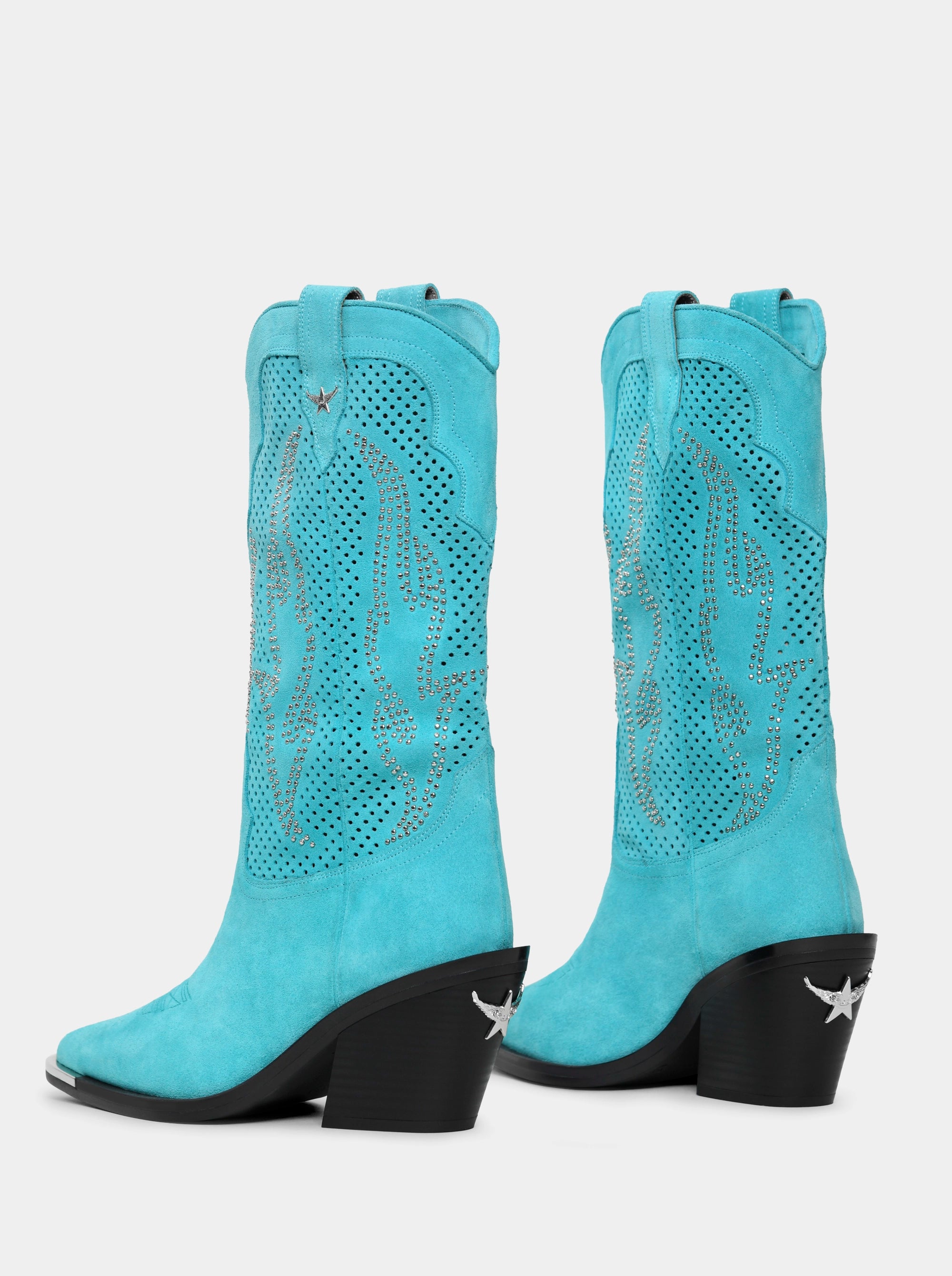 INFERNO TURQUOISE SUEDE BOOTS