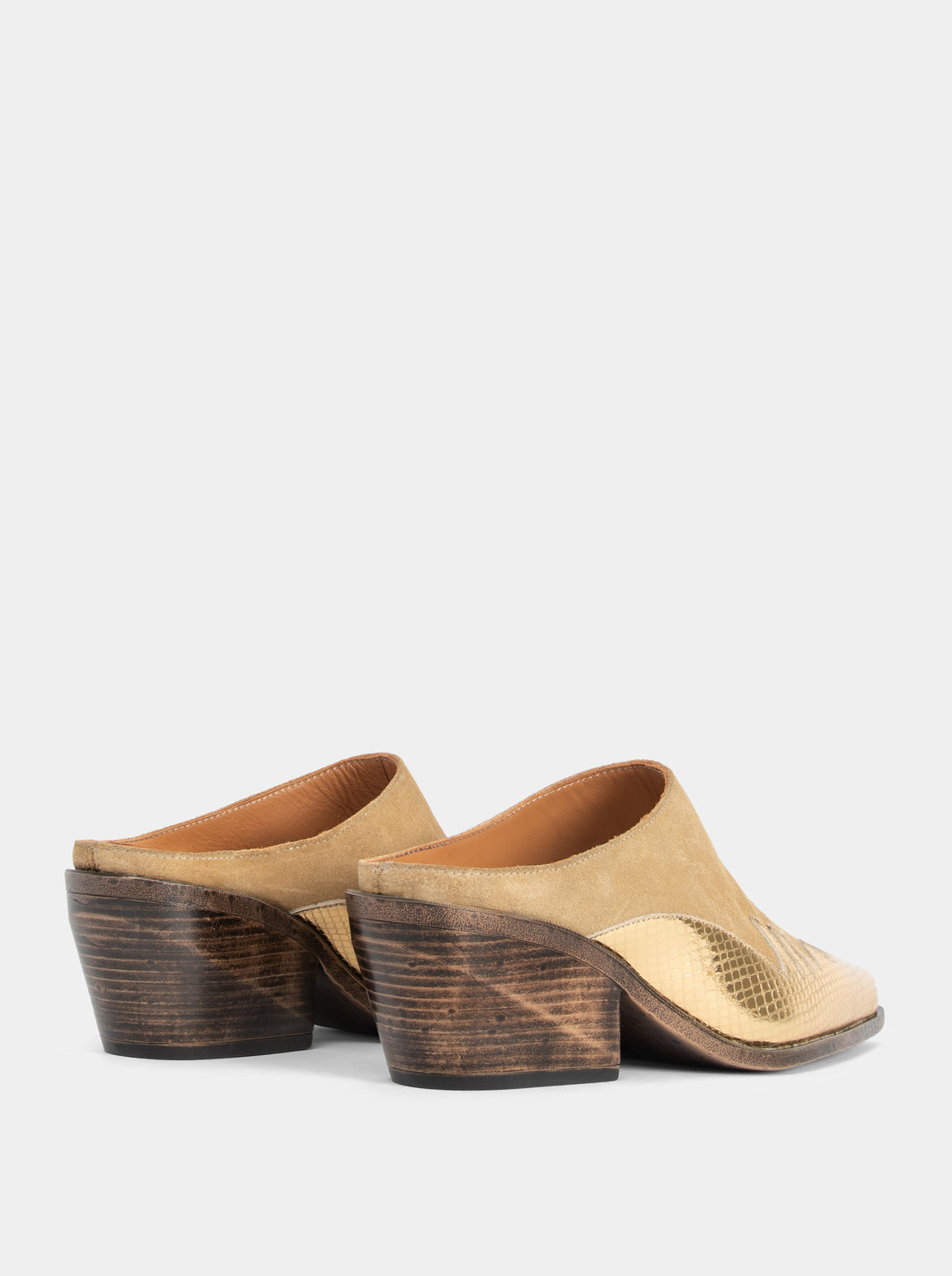 IRISH CAMEL SUEDE MULES SLIPPERS