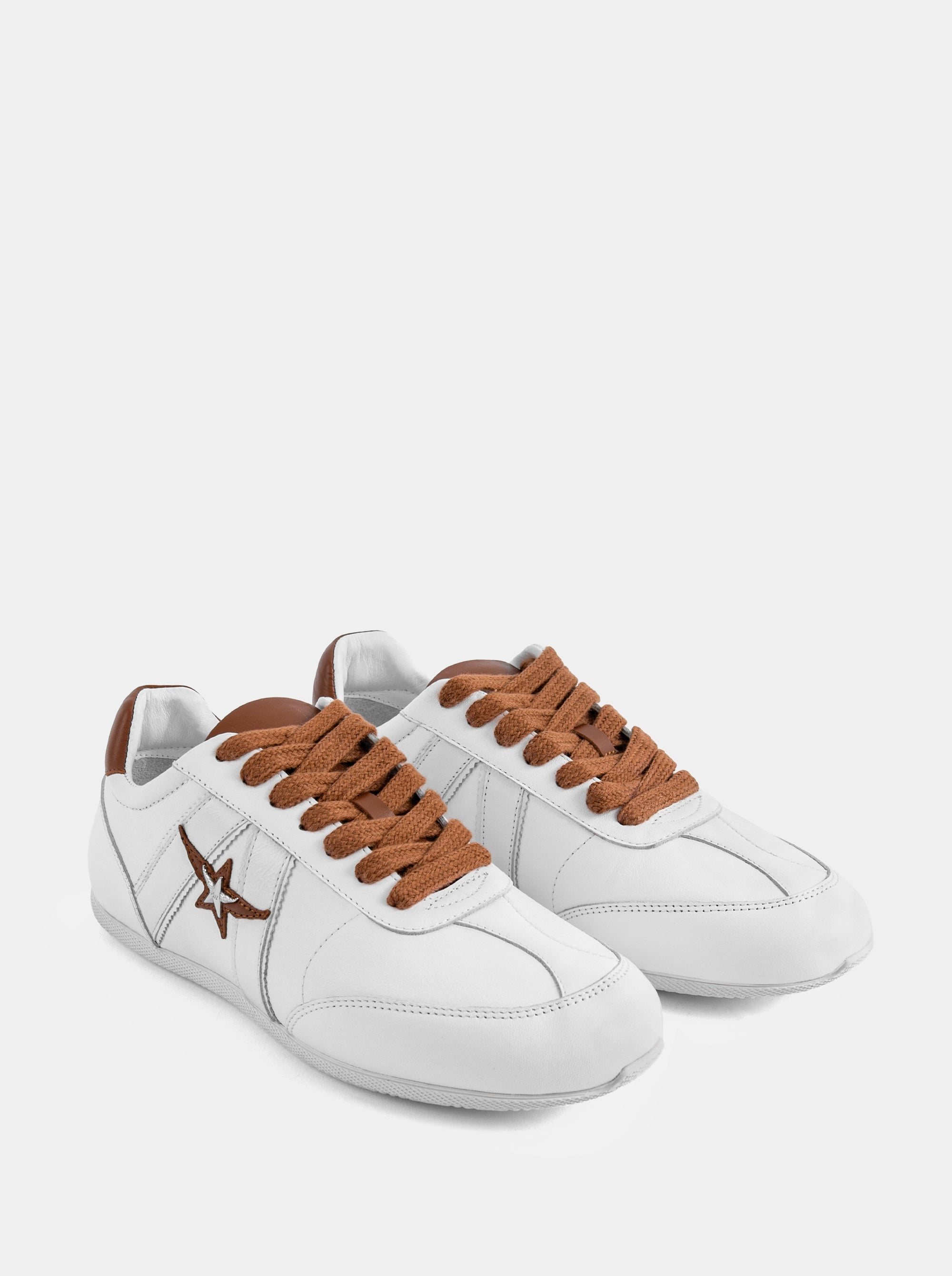 JUDD WHITE CARAMEL BROWN SNEAKERS