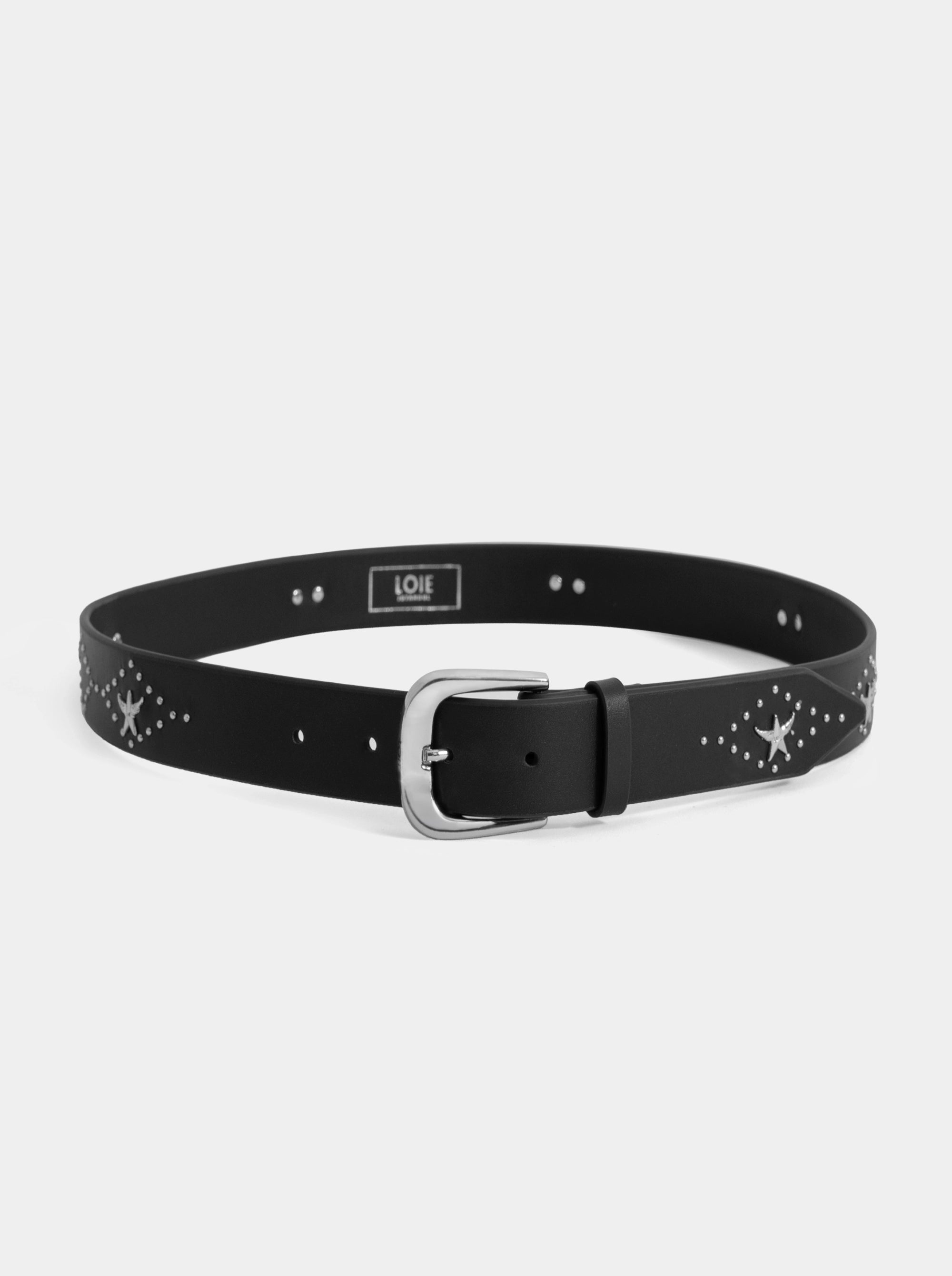 COMO BLACK LEATHER BELT