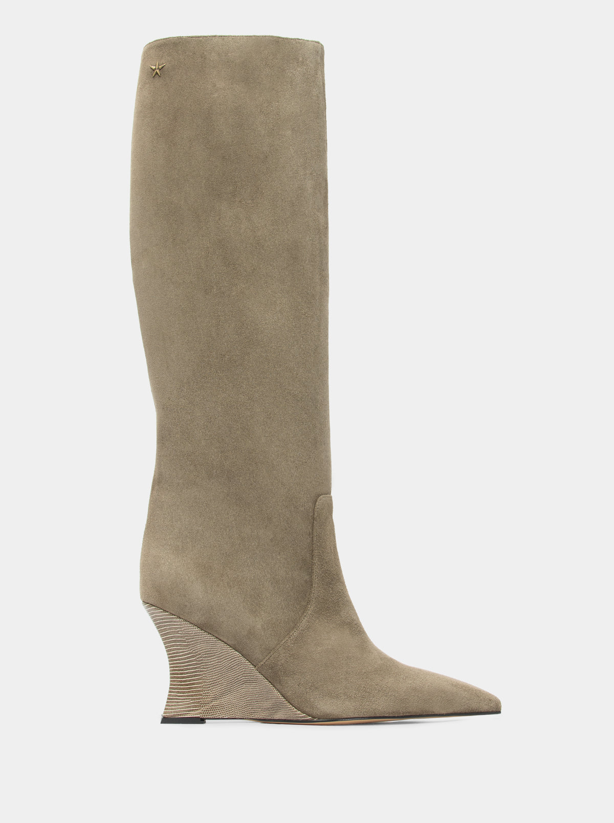 KIKI KHAKI SUEDE BOOTS
