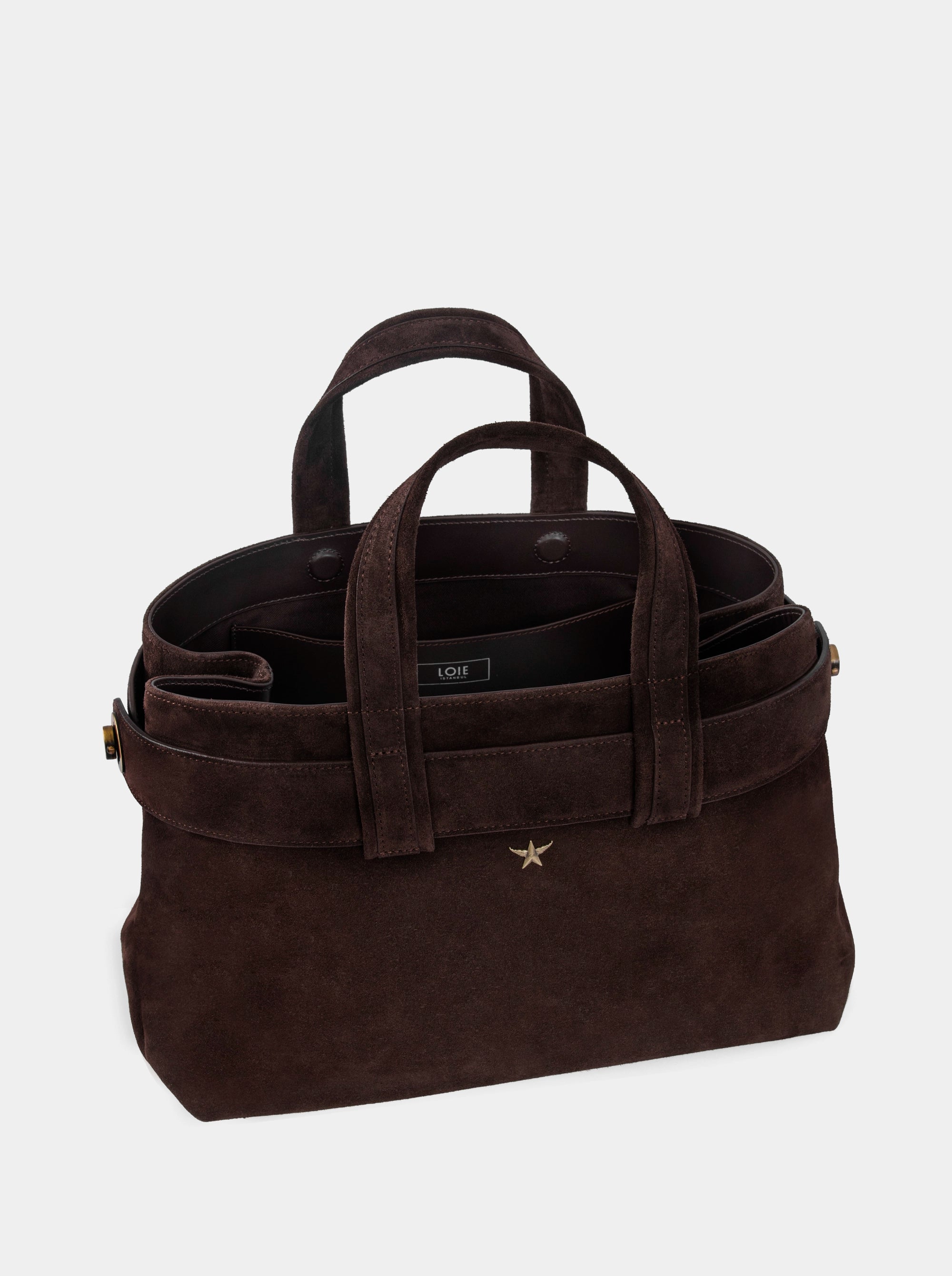 LAUREN BROWN SUEDE BAG