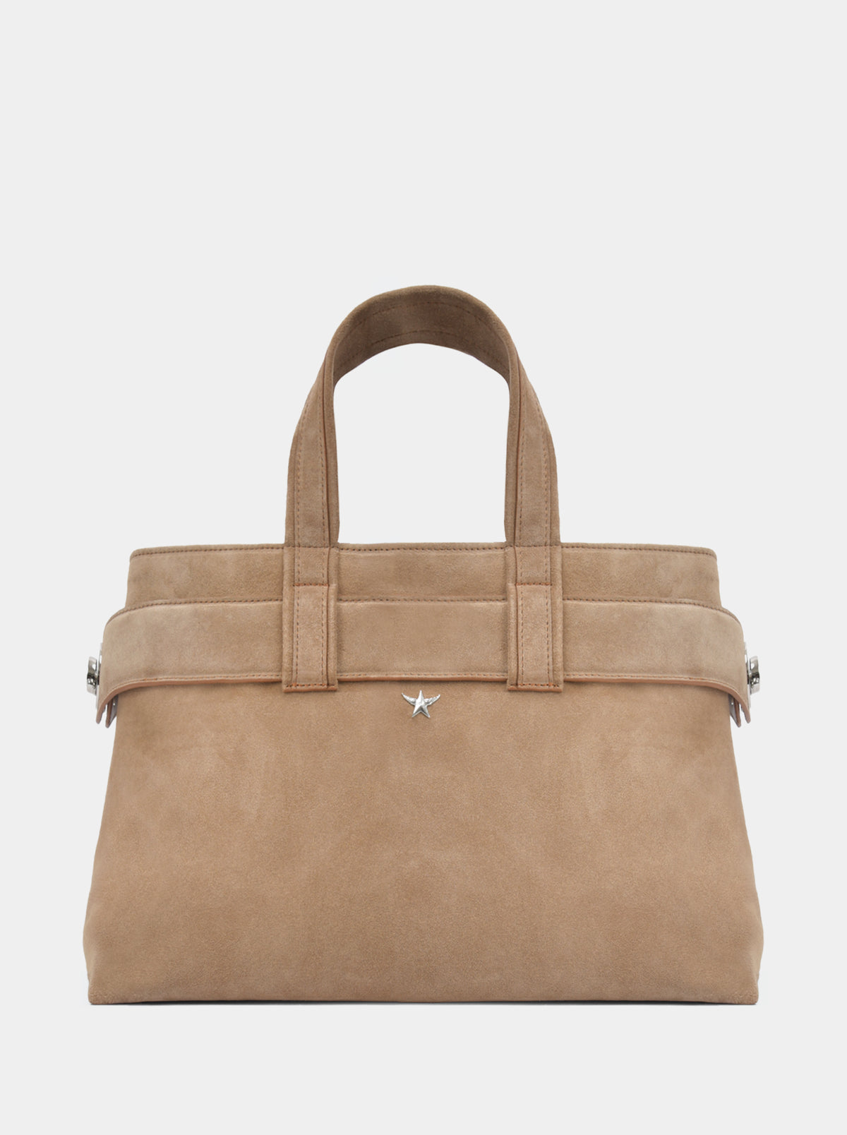 LAUREN LIGHT CAMEL SUEDE BAG