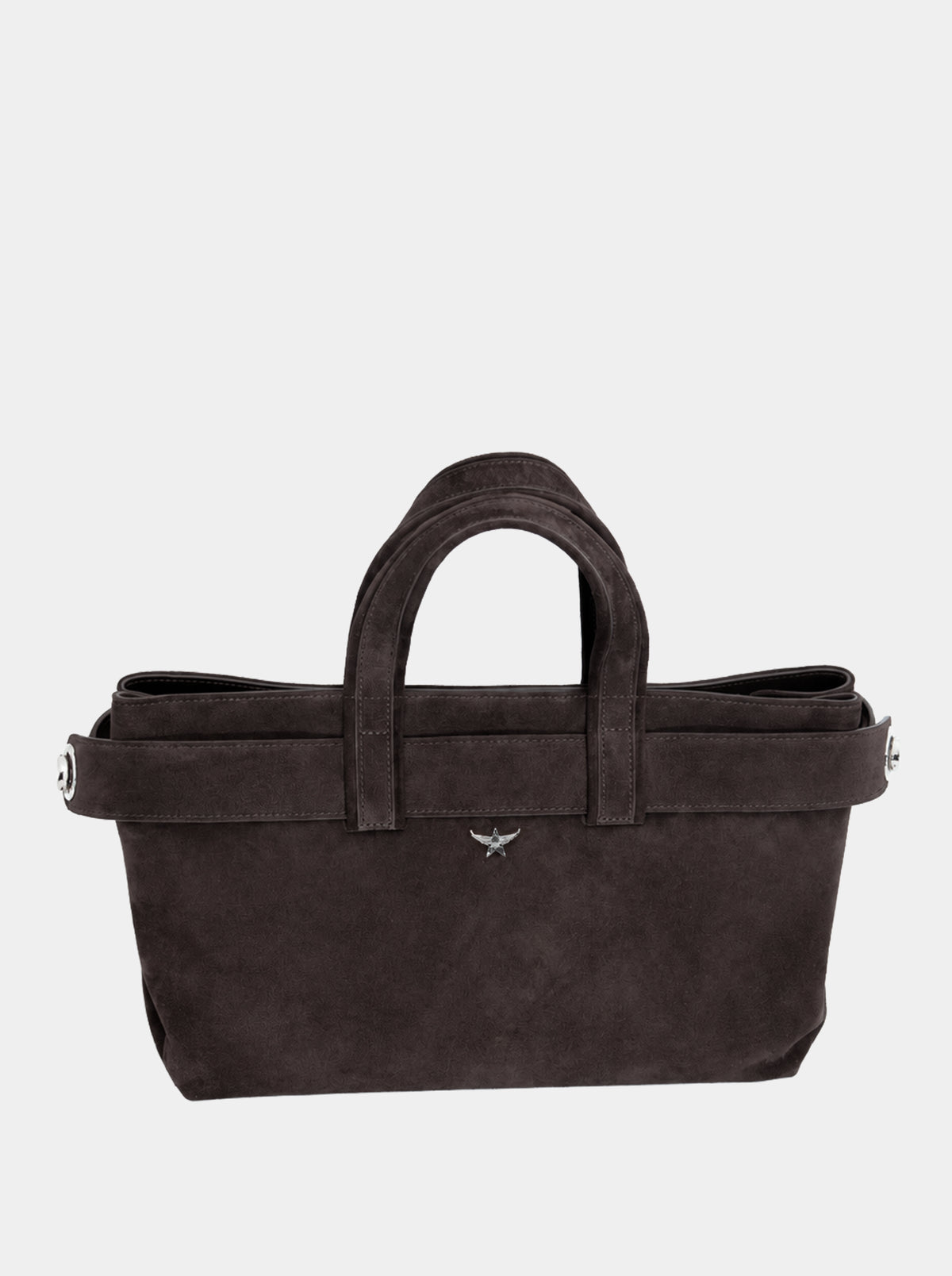 LAUREN DARK ASH SUEDE BAG