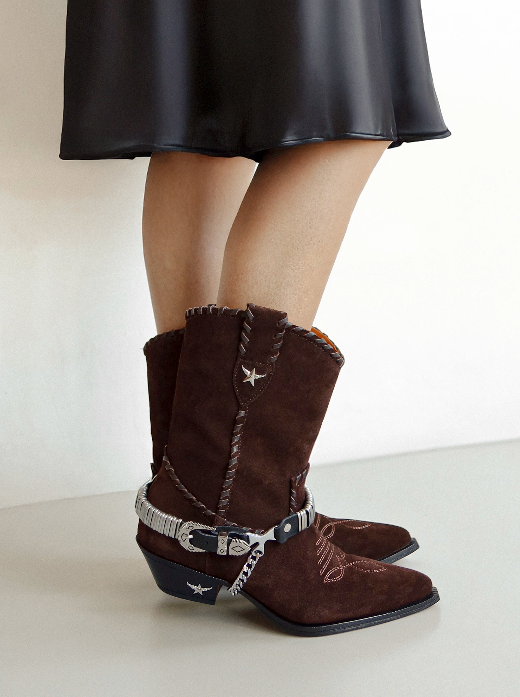 MANDY BROWN SUEDE BOOTIES