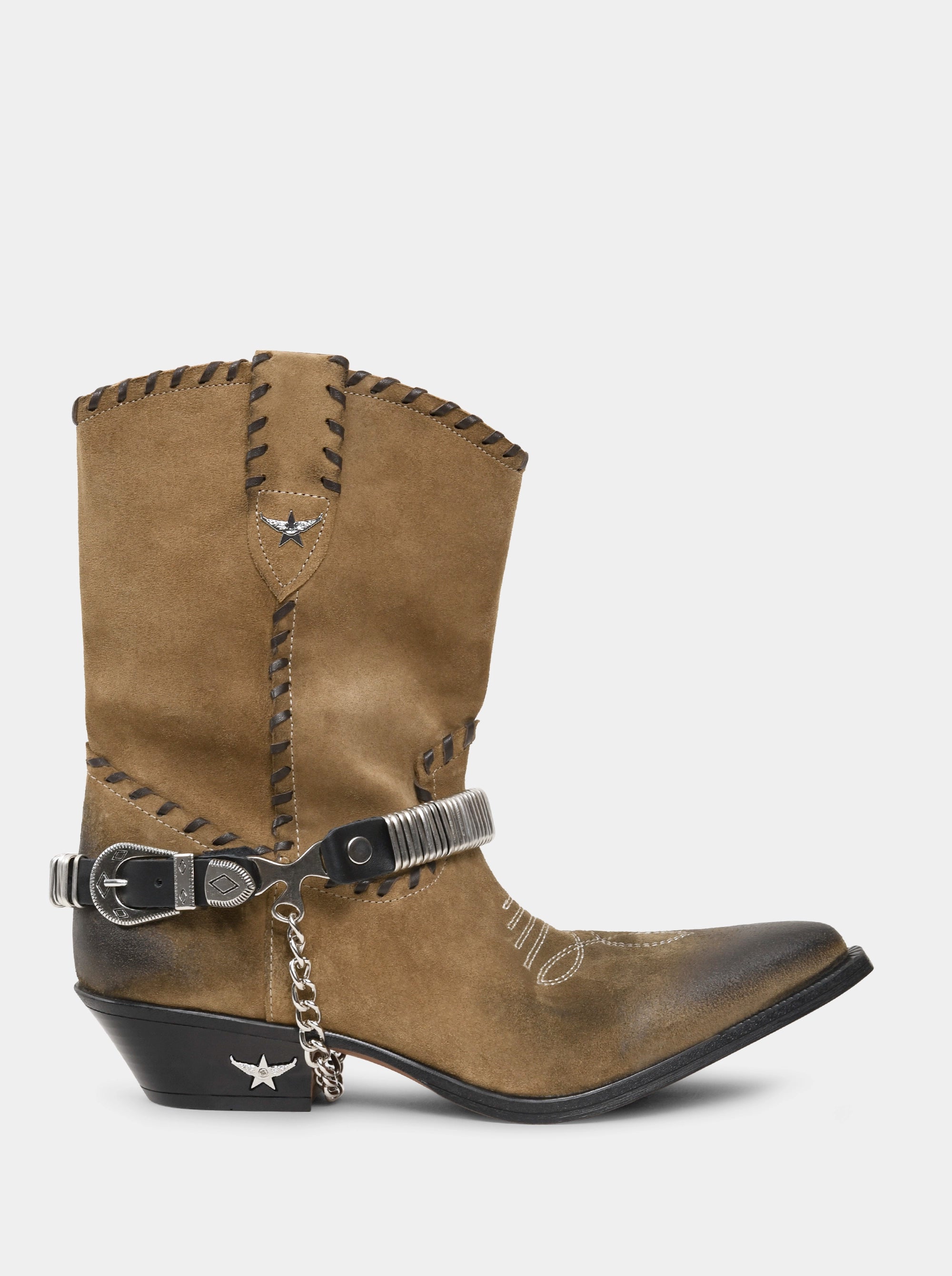 MANDY MUSCADE SUEDE BOOTIES
