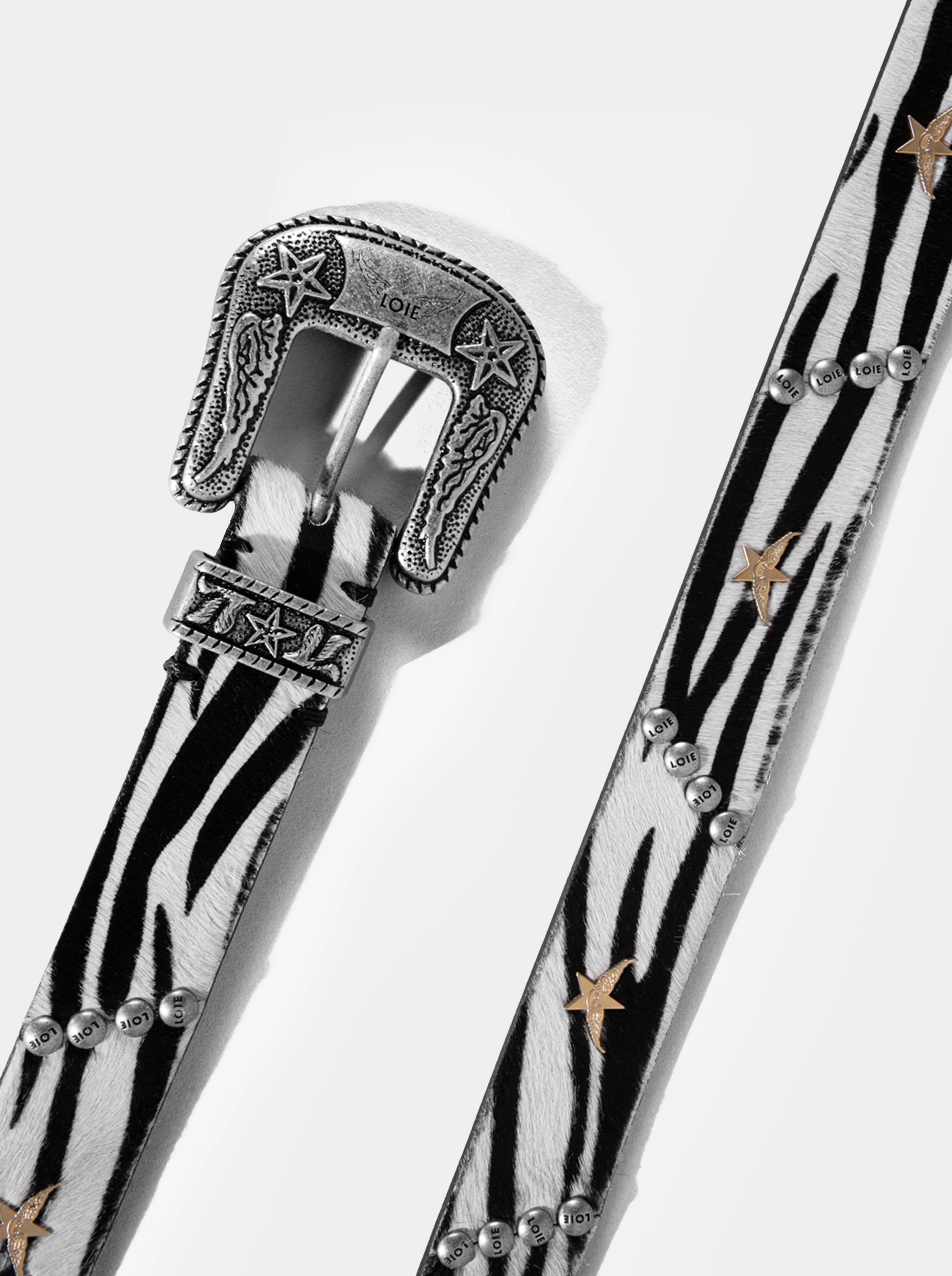 MARIA ANIMALIER BLACK/WHITE BELT