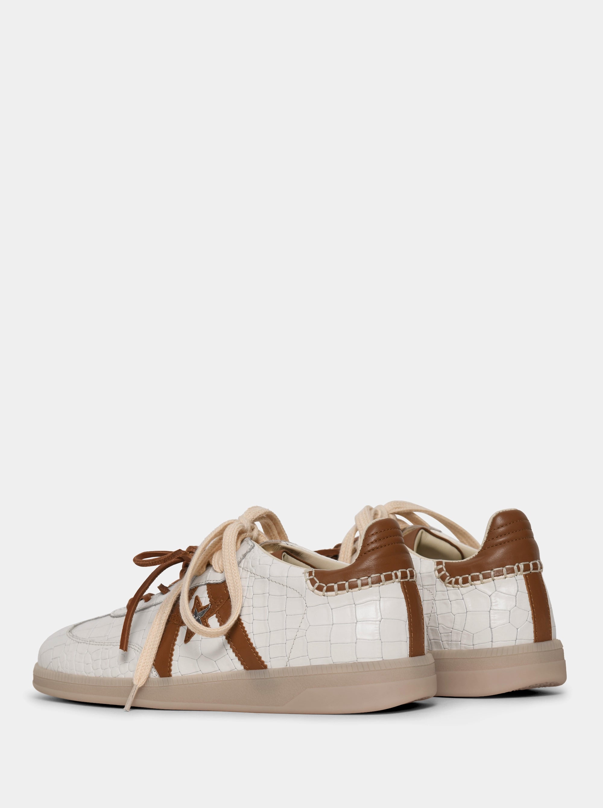 MARTINA WHITE CROCO SNEAKERS