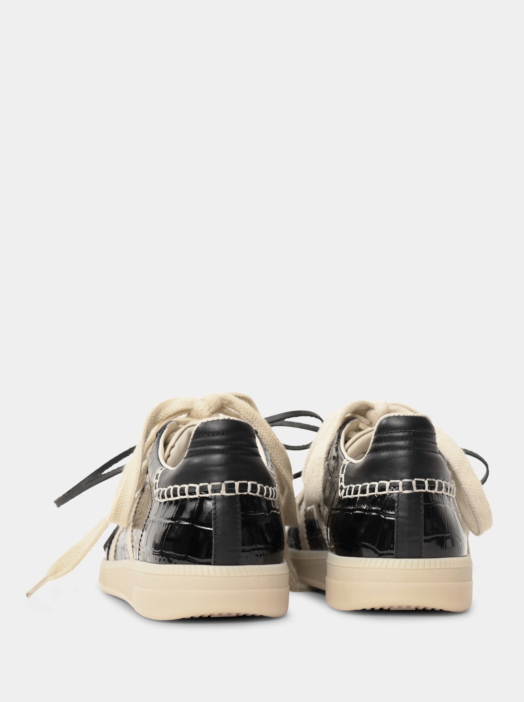MARTINA BLACK CROCO SNEAKERS