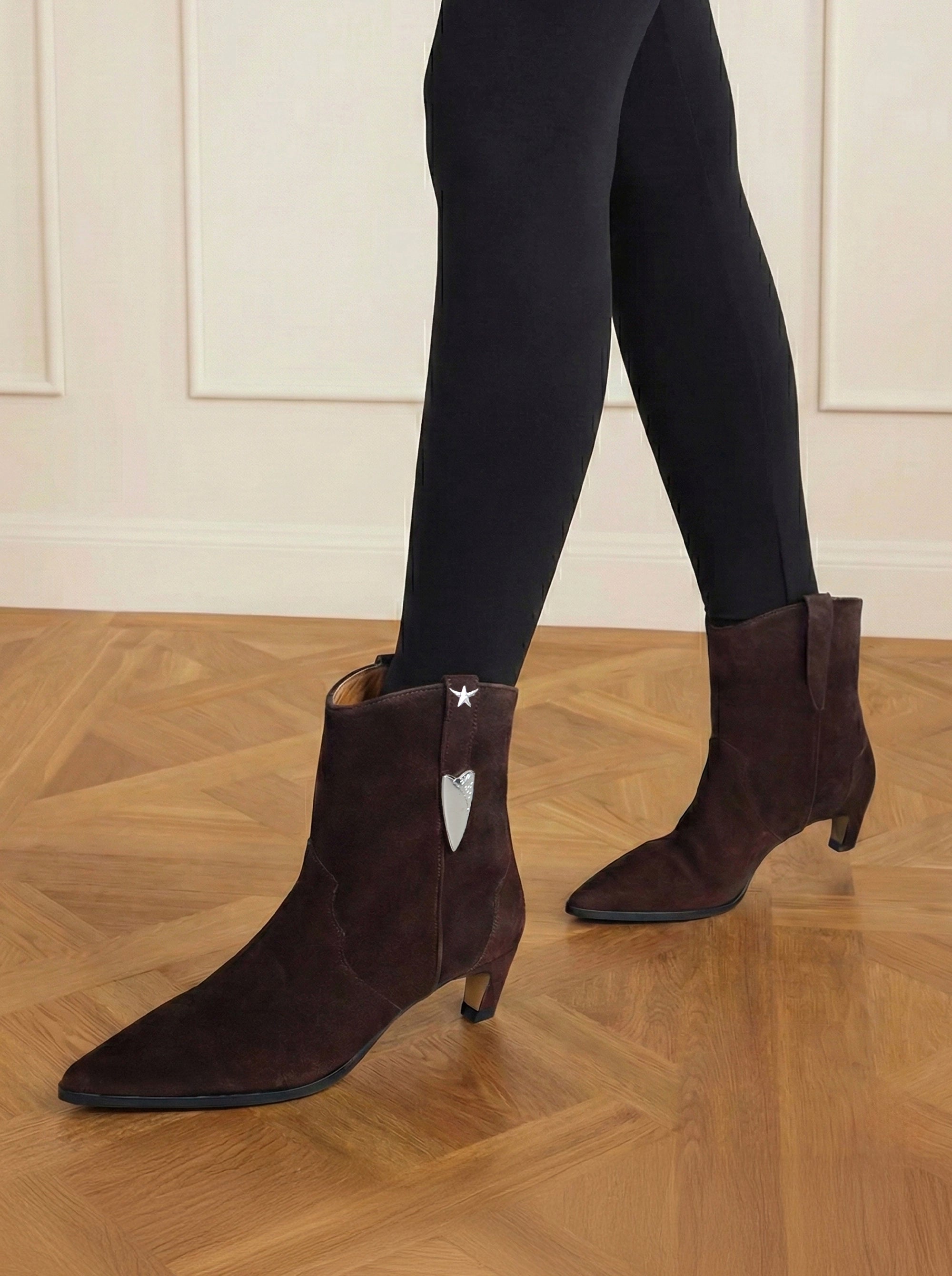 NAOMI BROWN SUEDE BOOTIES