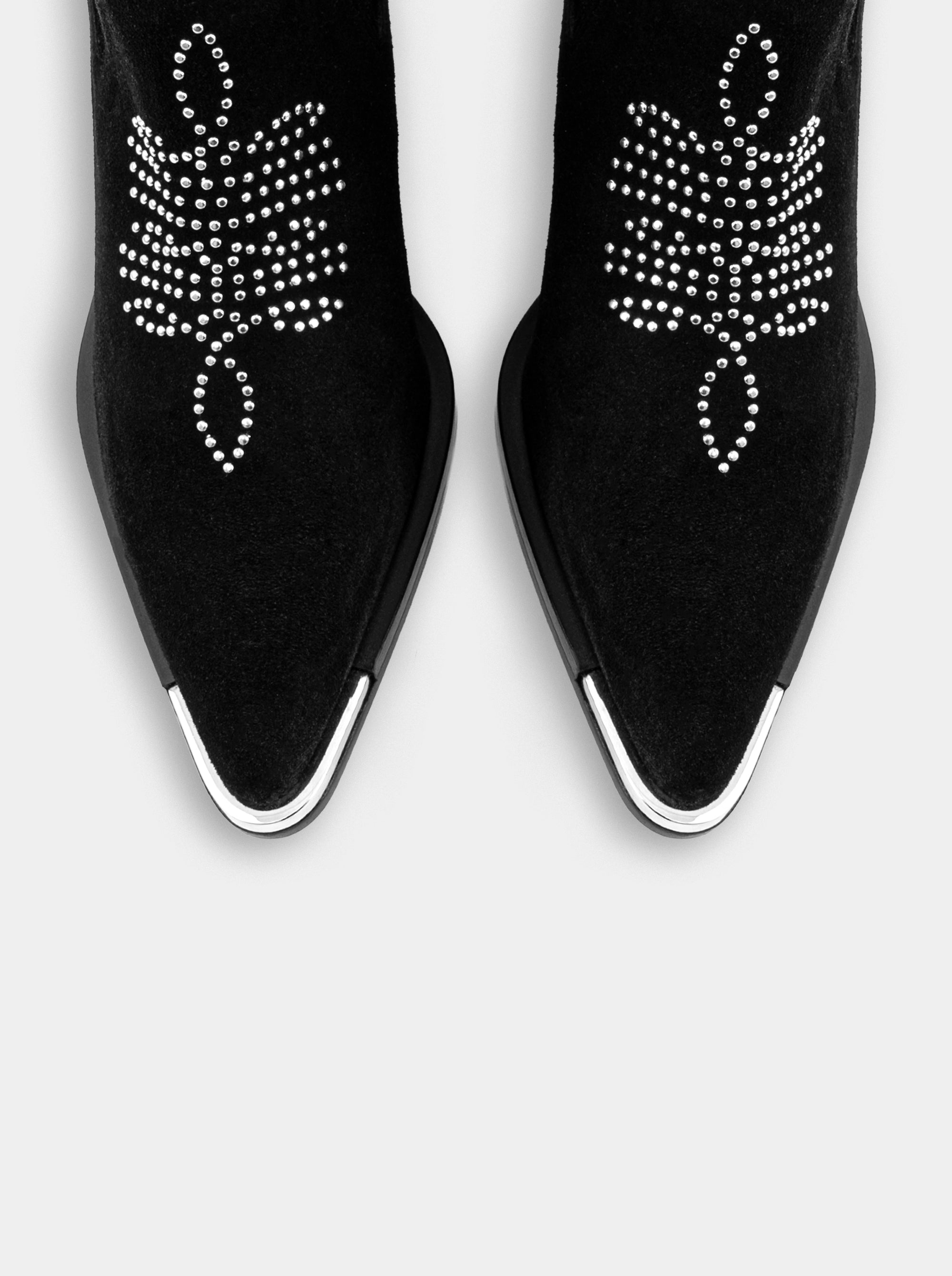 NELLA BLACK SUEDE BOOTIES