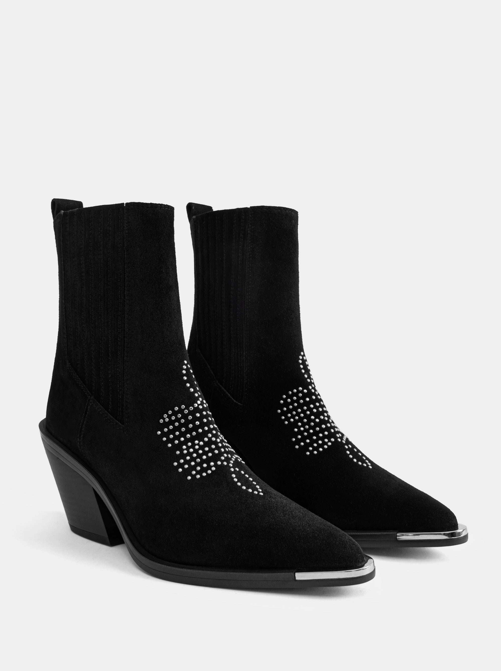 NELLA BLACK SUEDE BOOTIES