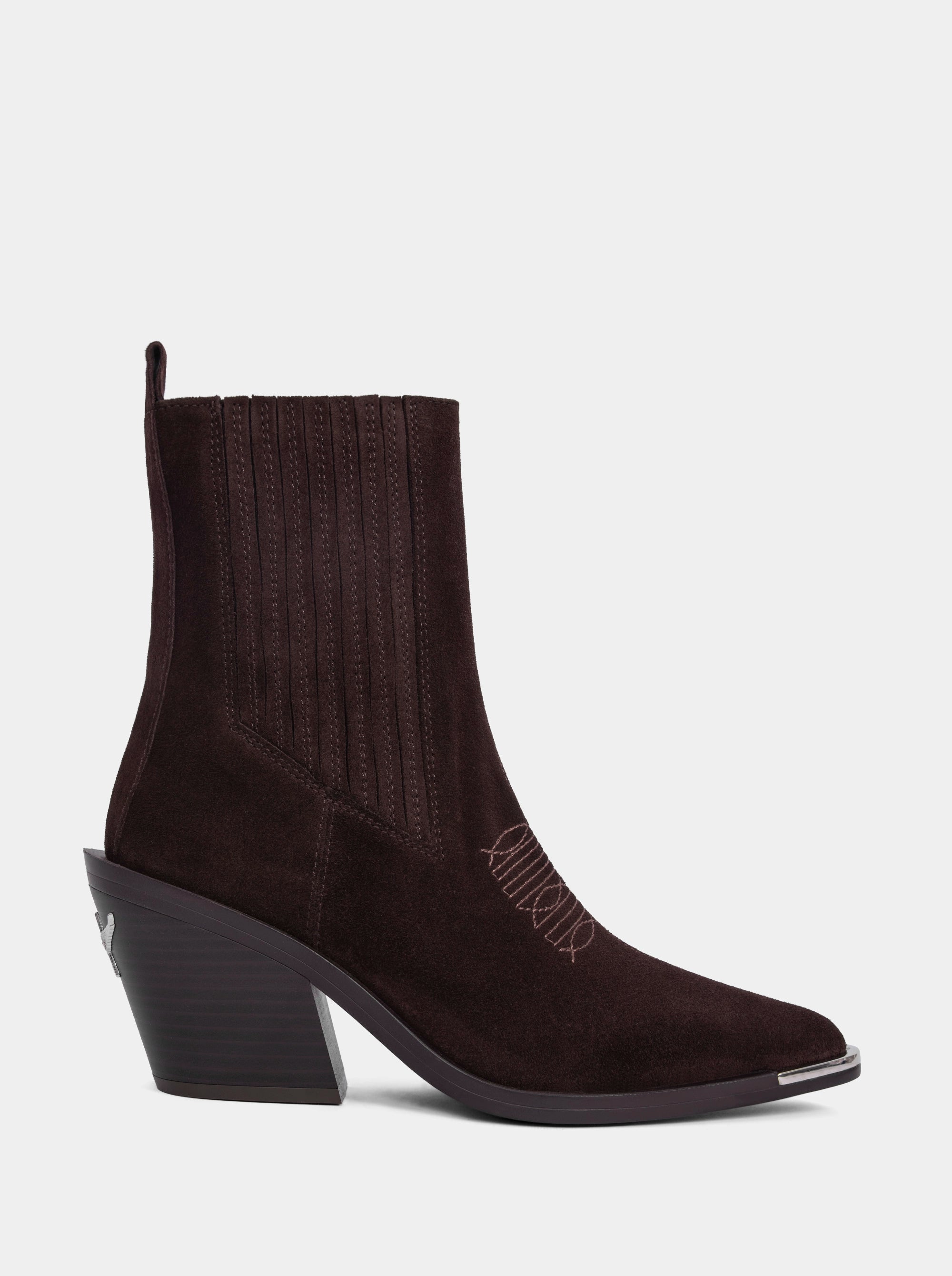 NELLA BROWN SUEDE BOOTIES