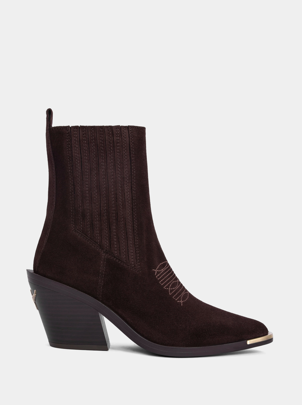 NELLA BROWN SUEDE BOOTIES