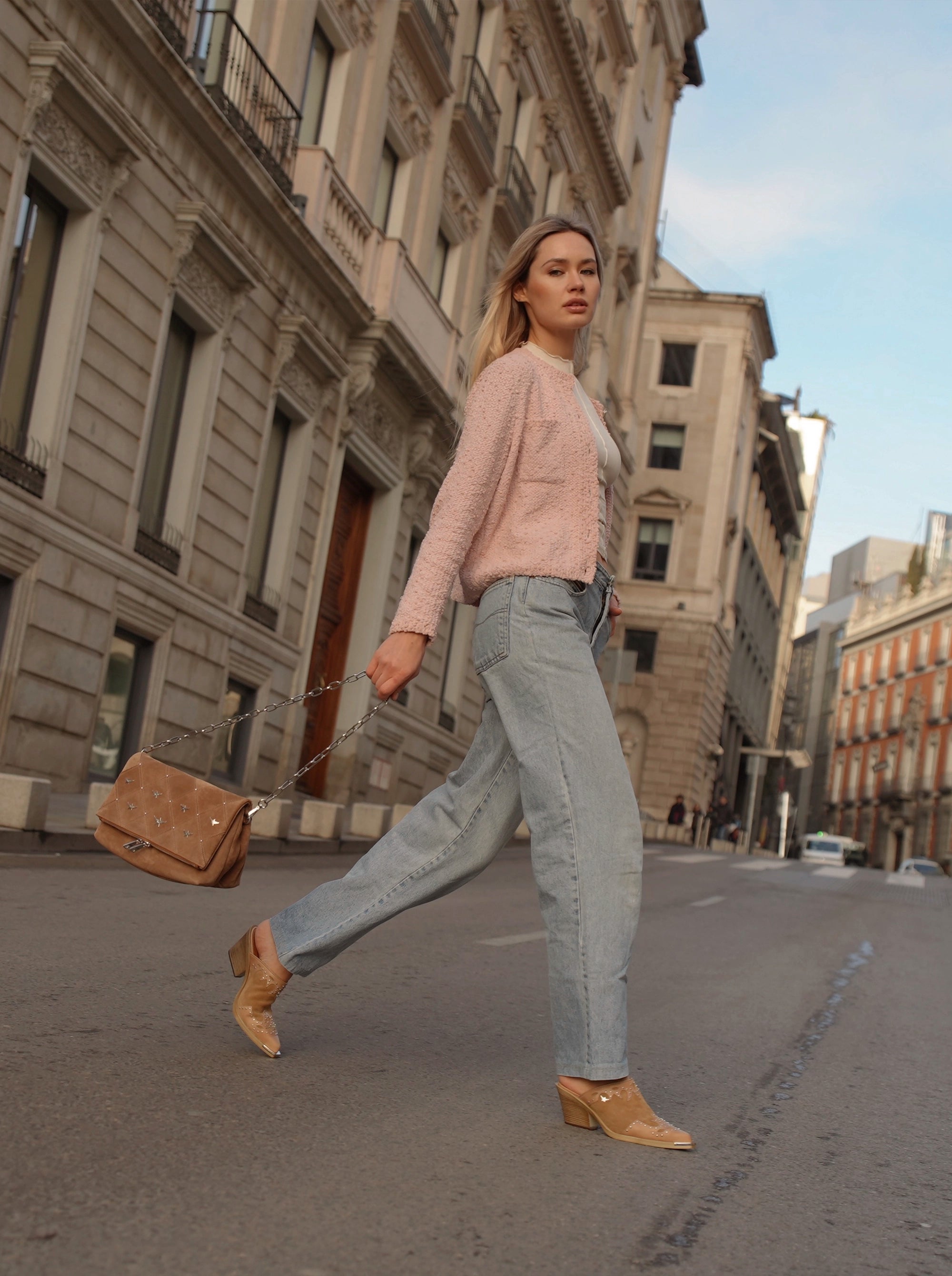 NEW VIVA CAMEL SUEDE MULES SLIPPERS