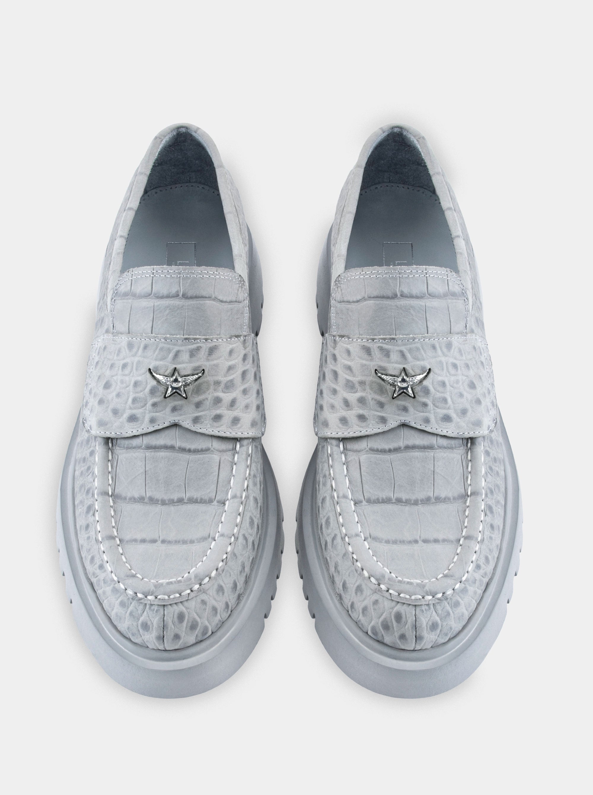 NEW MAC GRAY CROCO SHOES