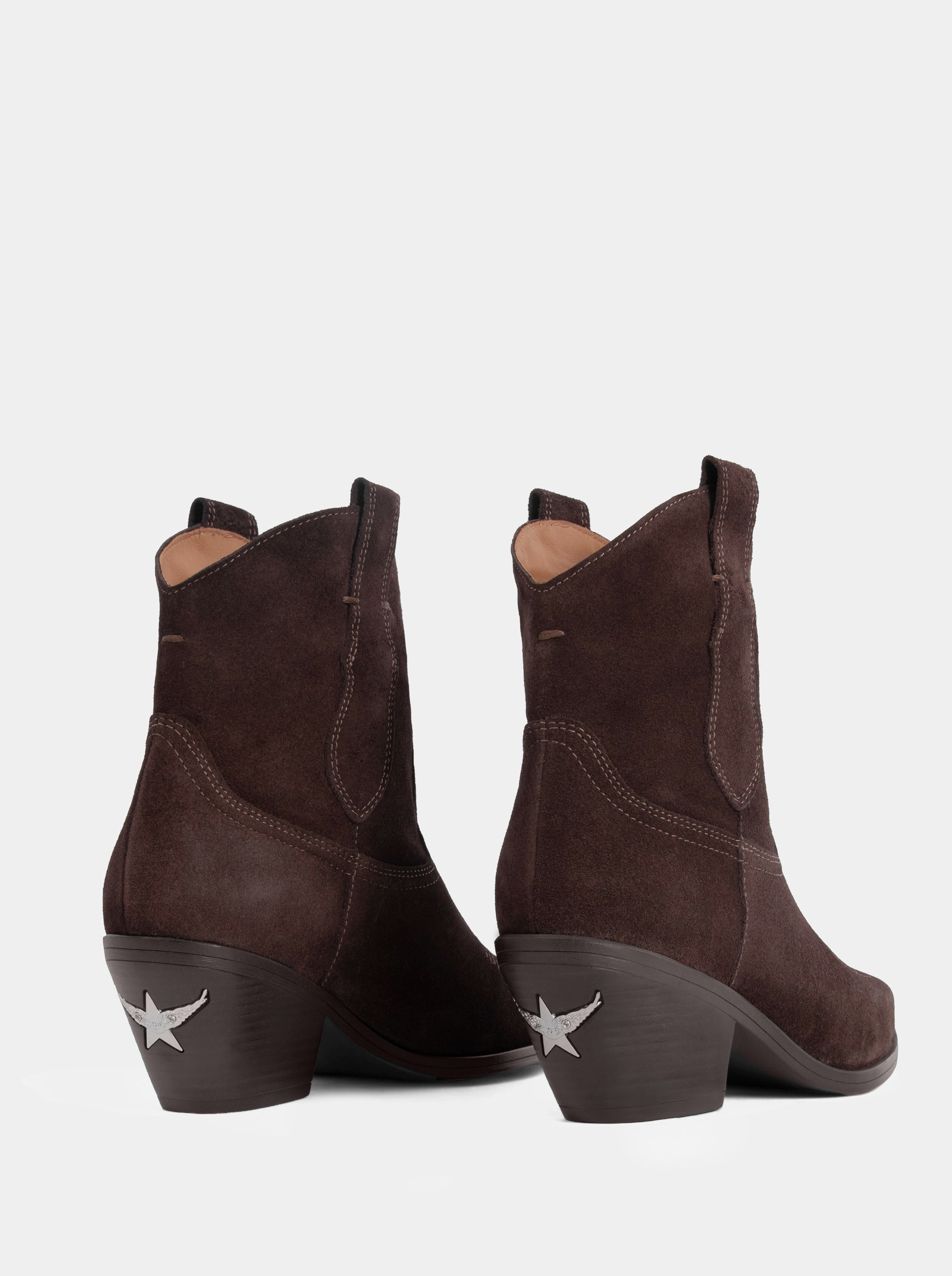 NEW SUIT BROWN SUEDE BOOTIES