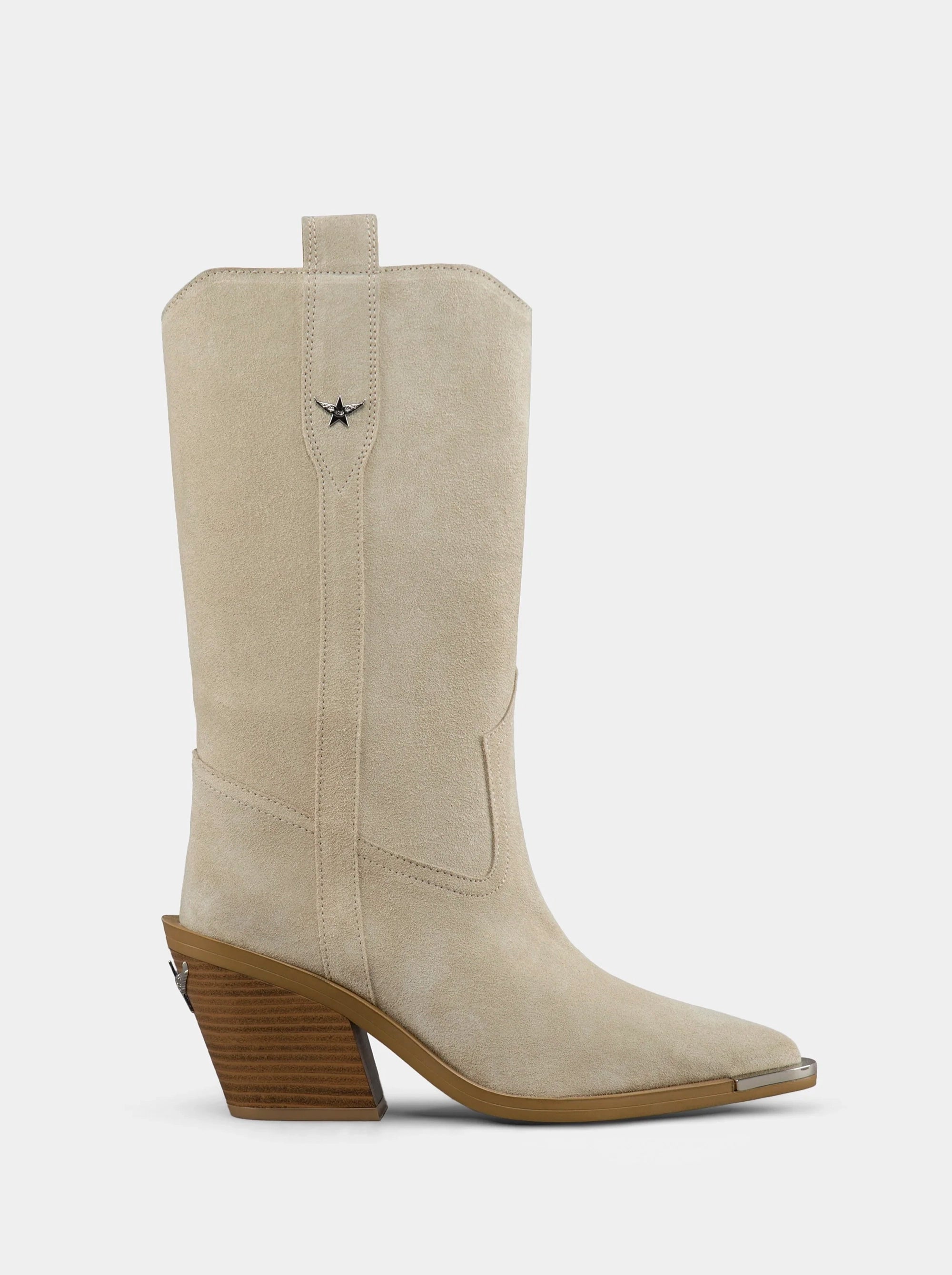 NOVA BEIGE SUEDE BOOTS