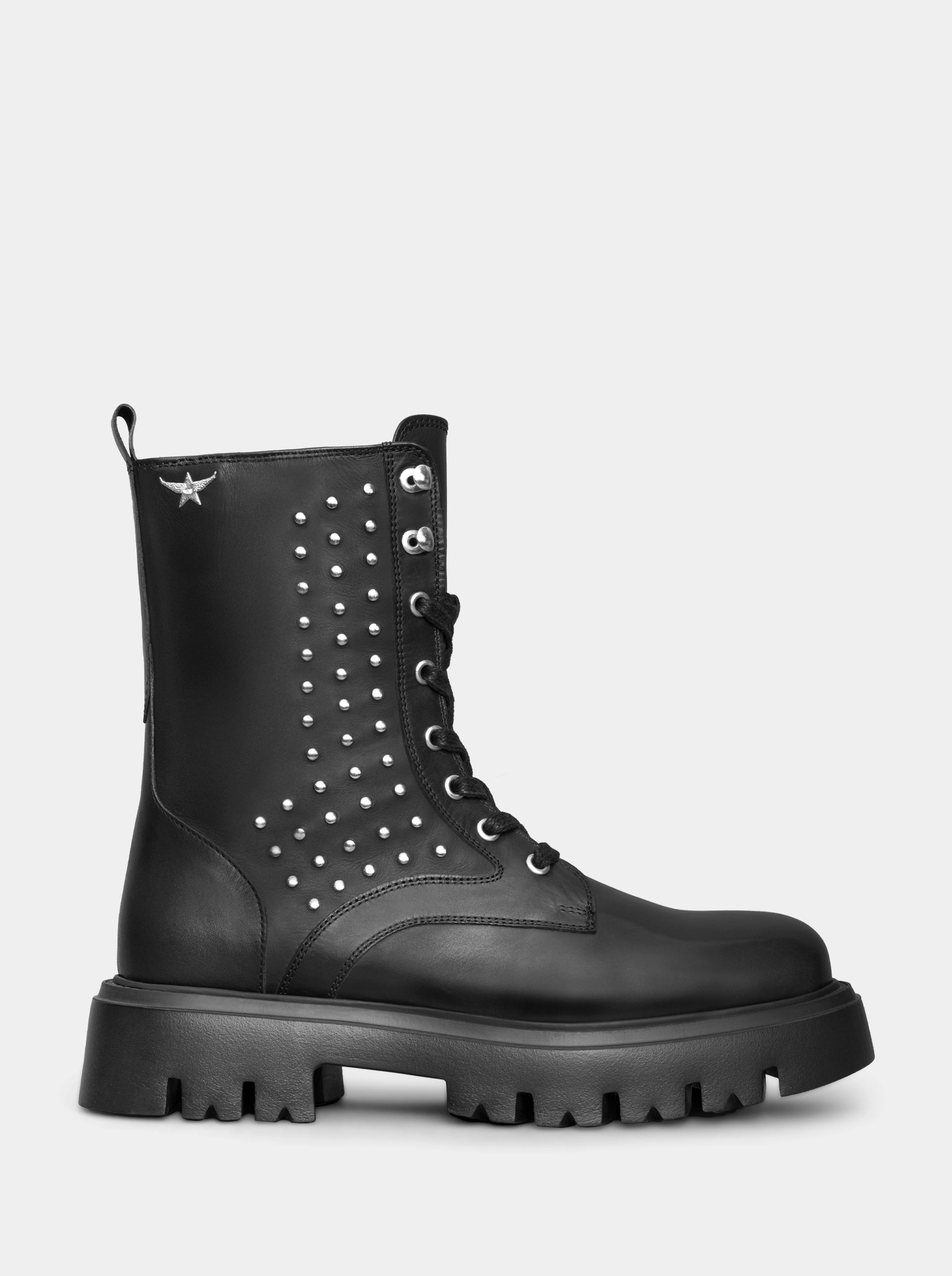 SM-55 NOVI BLACK LEATHER BOOTIES