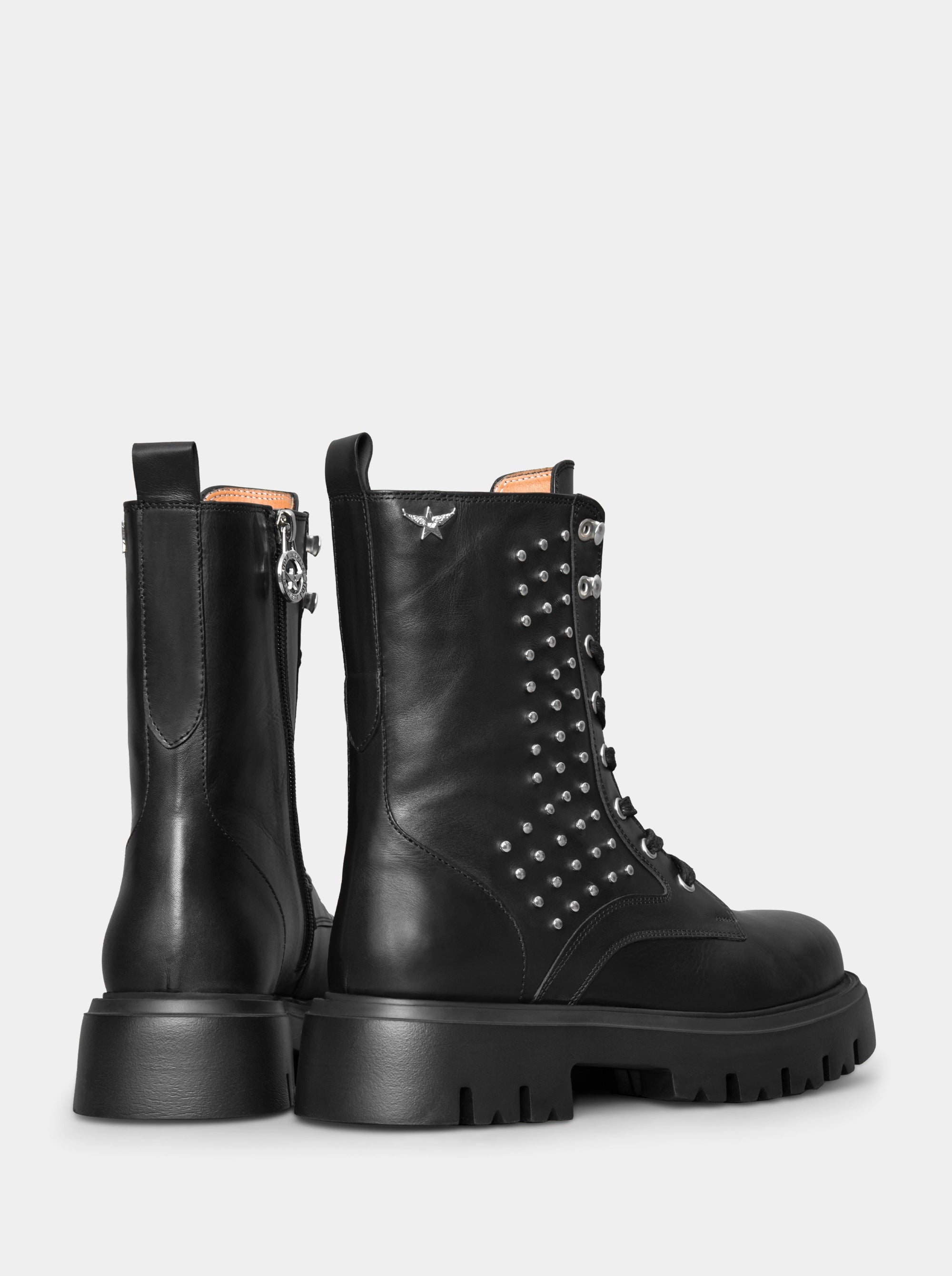 SM-55 NOVI BLACK LEATHER BOOTIES