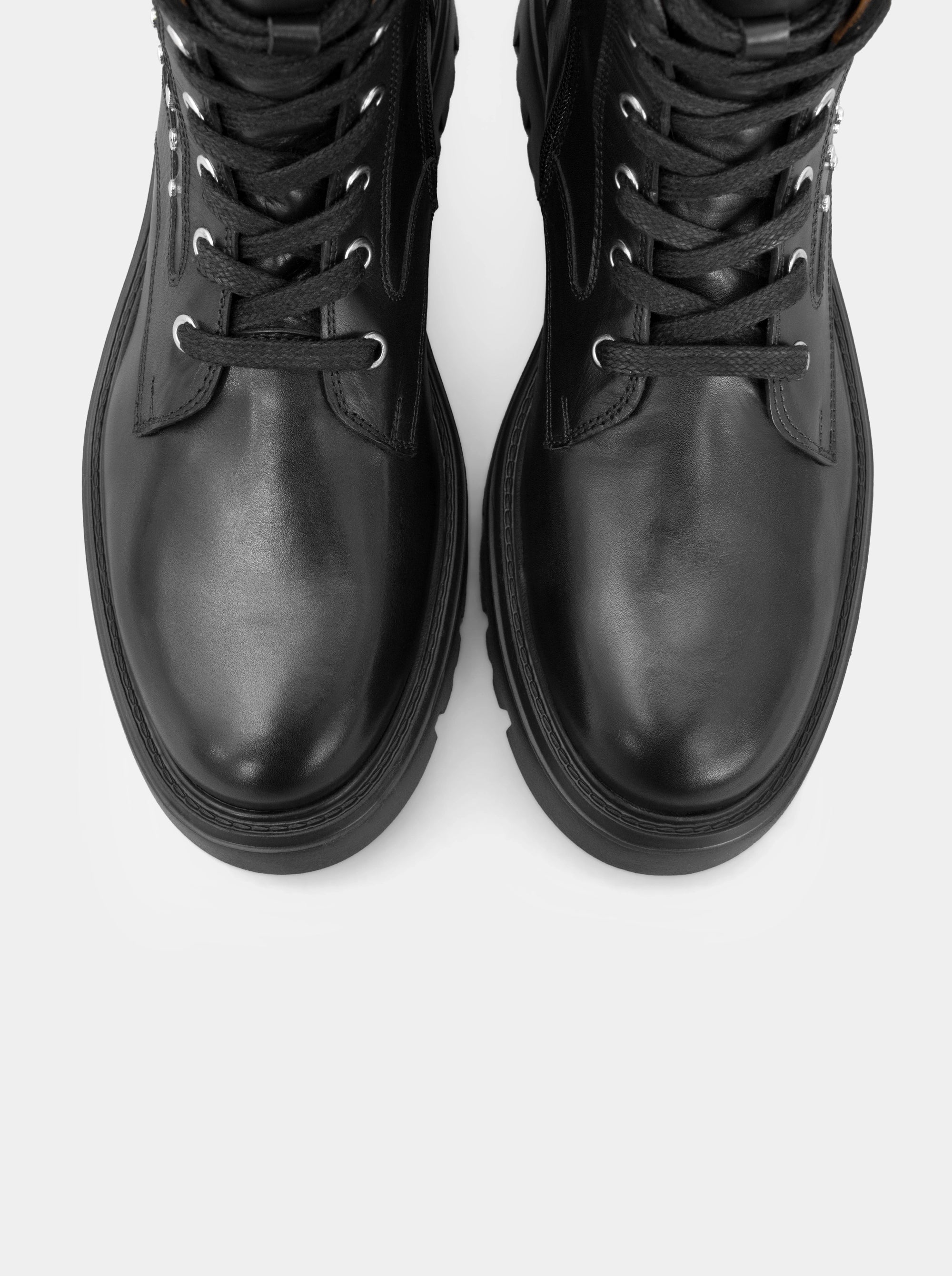 NOVI BLACK LEATHER BOOTIES