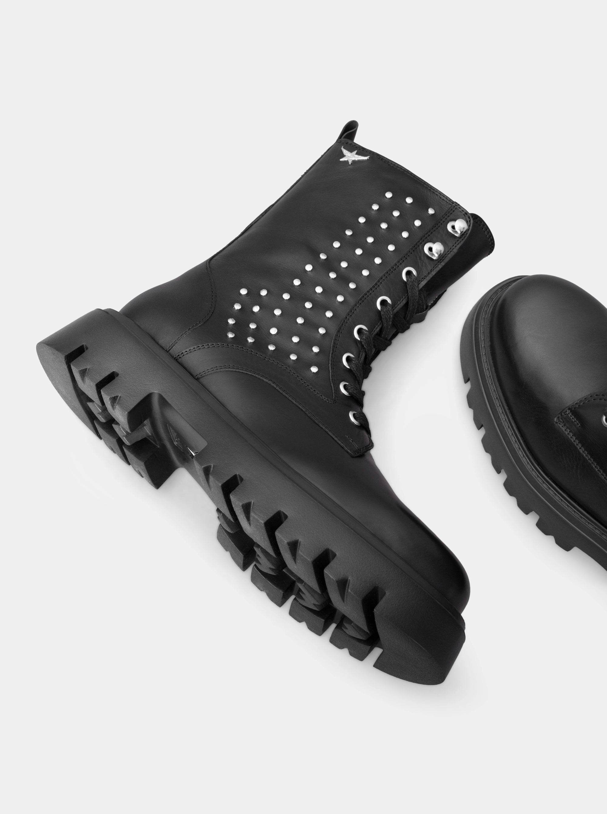 NOVI BLACK LEATHER BOOTIES