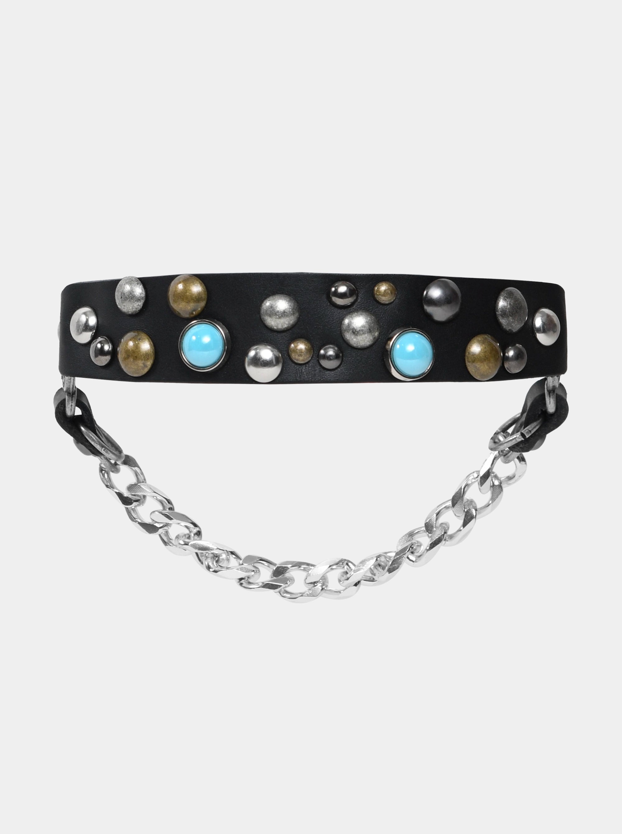 OPIUM BLACK LEATHER BELT