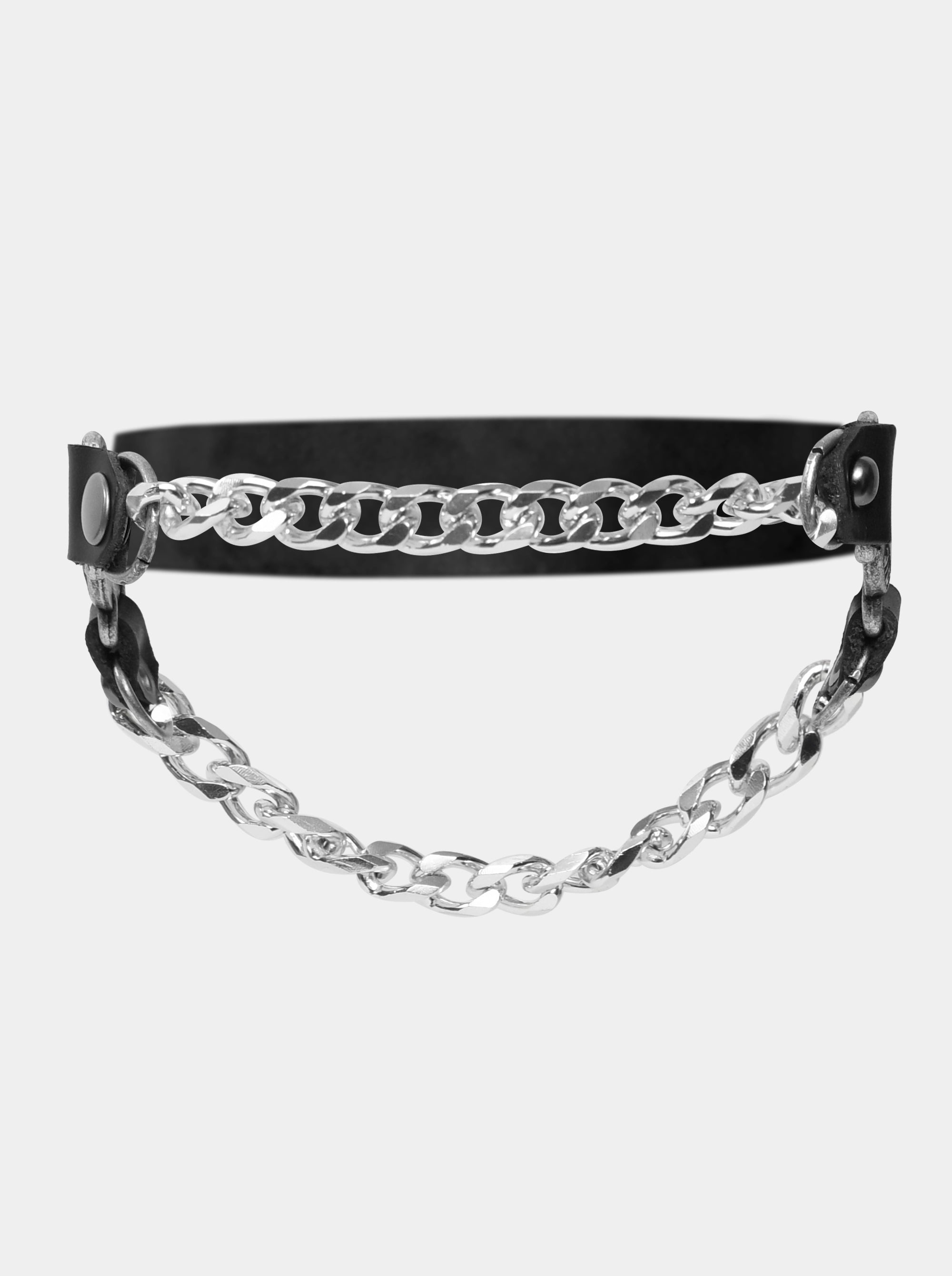 OPIUM BLACK LEATHER BELT