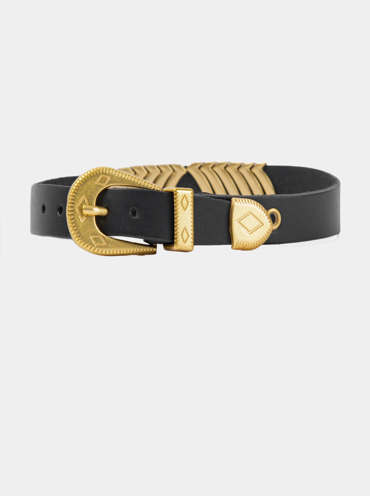 OREGON BLACK LEATHER BELT