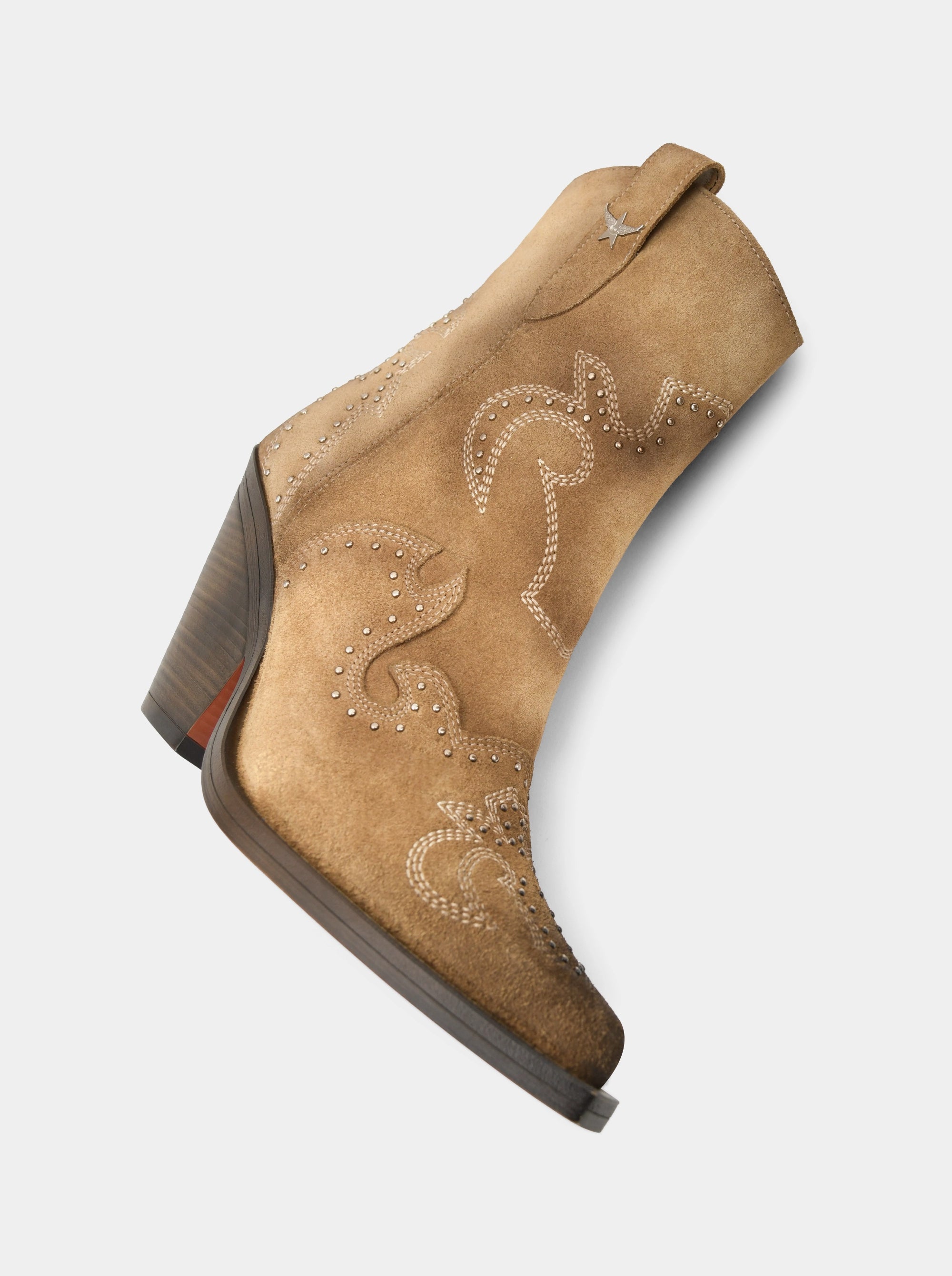 PALM MUSCADE SUEDE BOOTIES