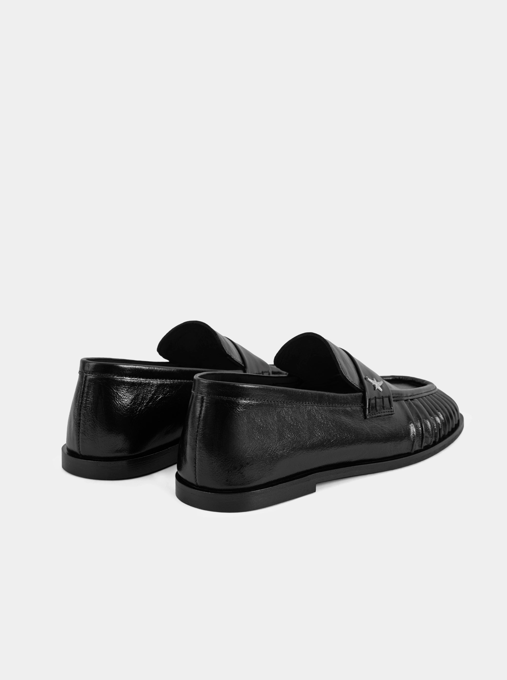 DROP BLACK LEATHER SHOES