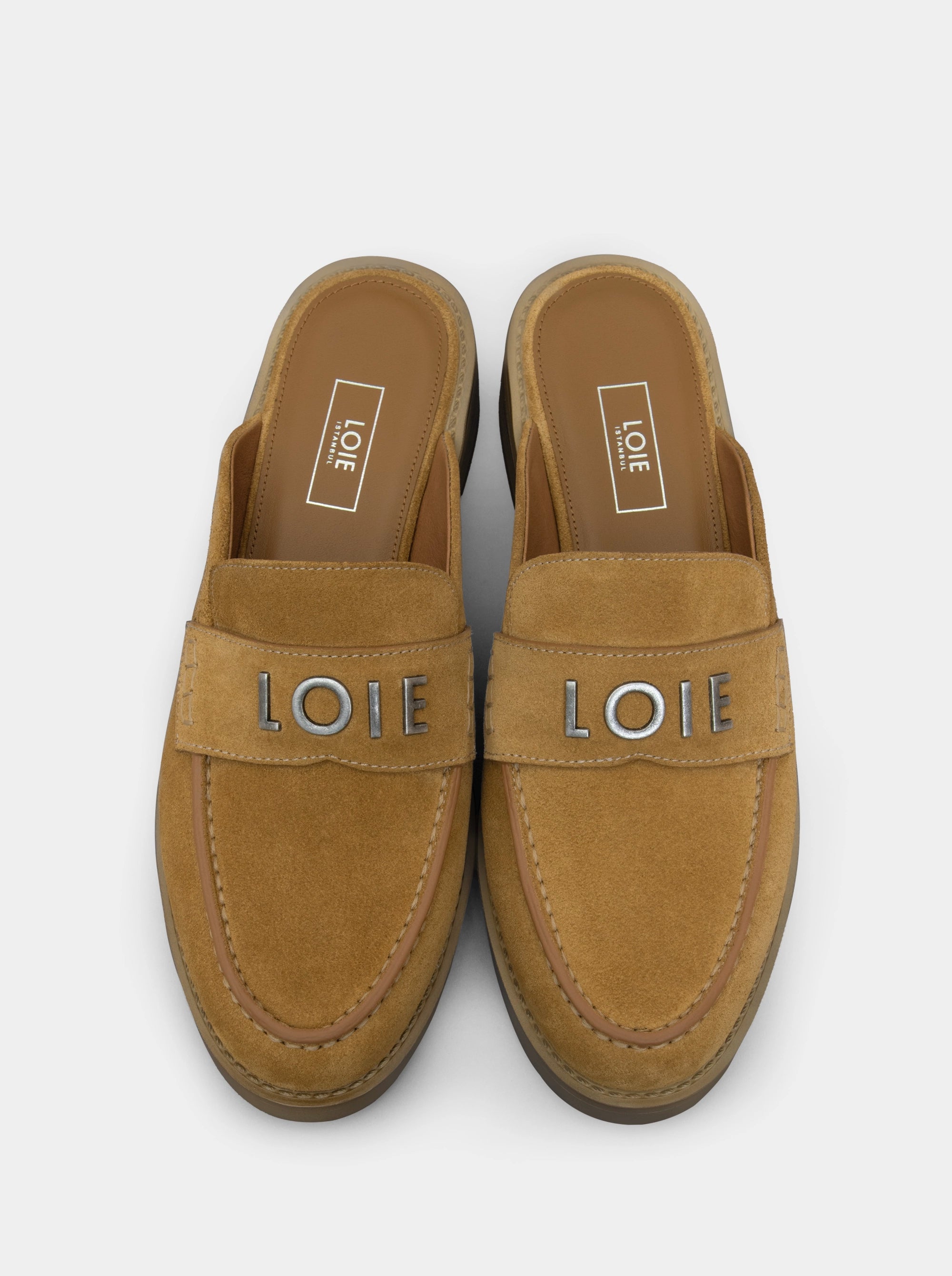 PEPE CAMEL SUEDE SLIPPERS